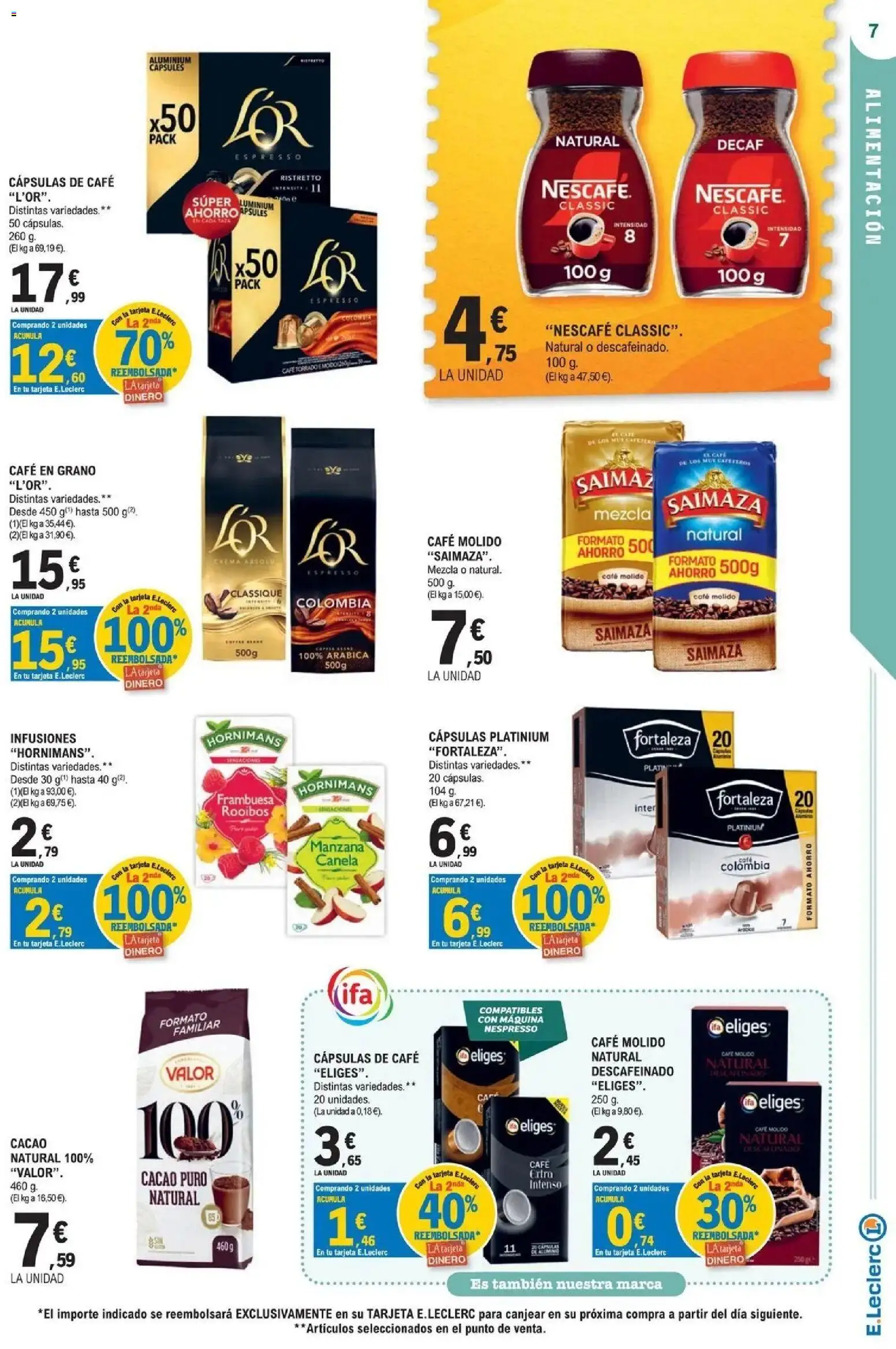 E.Leclerc Megames 2 07/10/2026 - 18/10/2026 | Página: 7 | Productos: Cápsulas, Café, Crema, Cacao