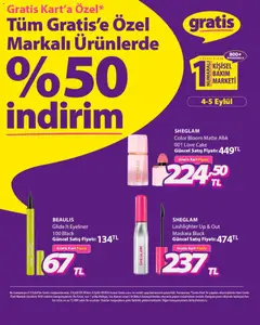 04 Eylül 2026 tarihinden itibaren geçerli olan Gratis kataloğu önizlemesi