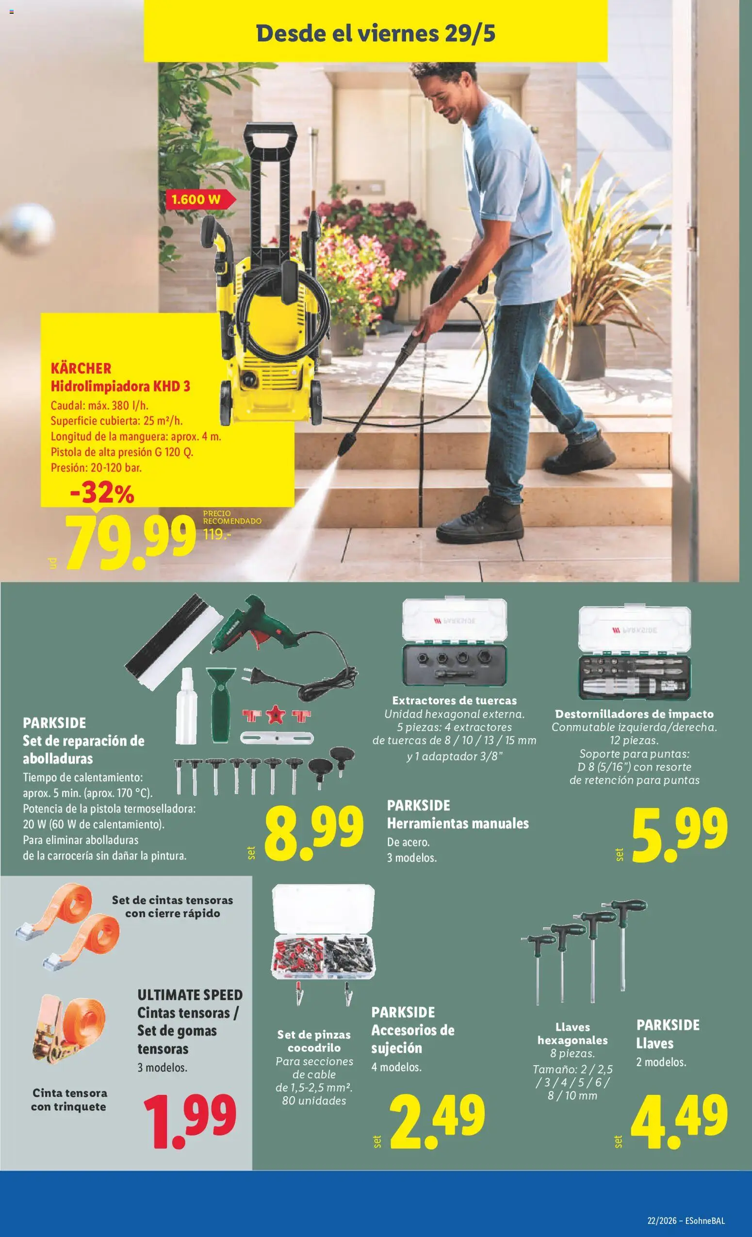 Lidl folleto de bazar │ válido desde el 25.05.2026 | Página: 25 | Productos: Hidrolimpiadora, Κάππαρη, Cable, Adaptador