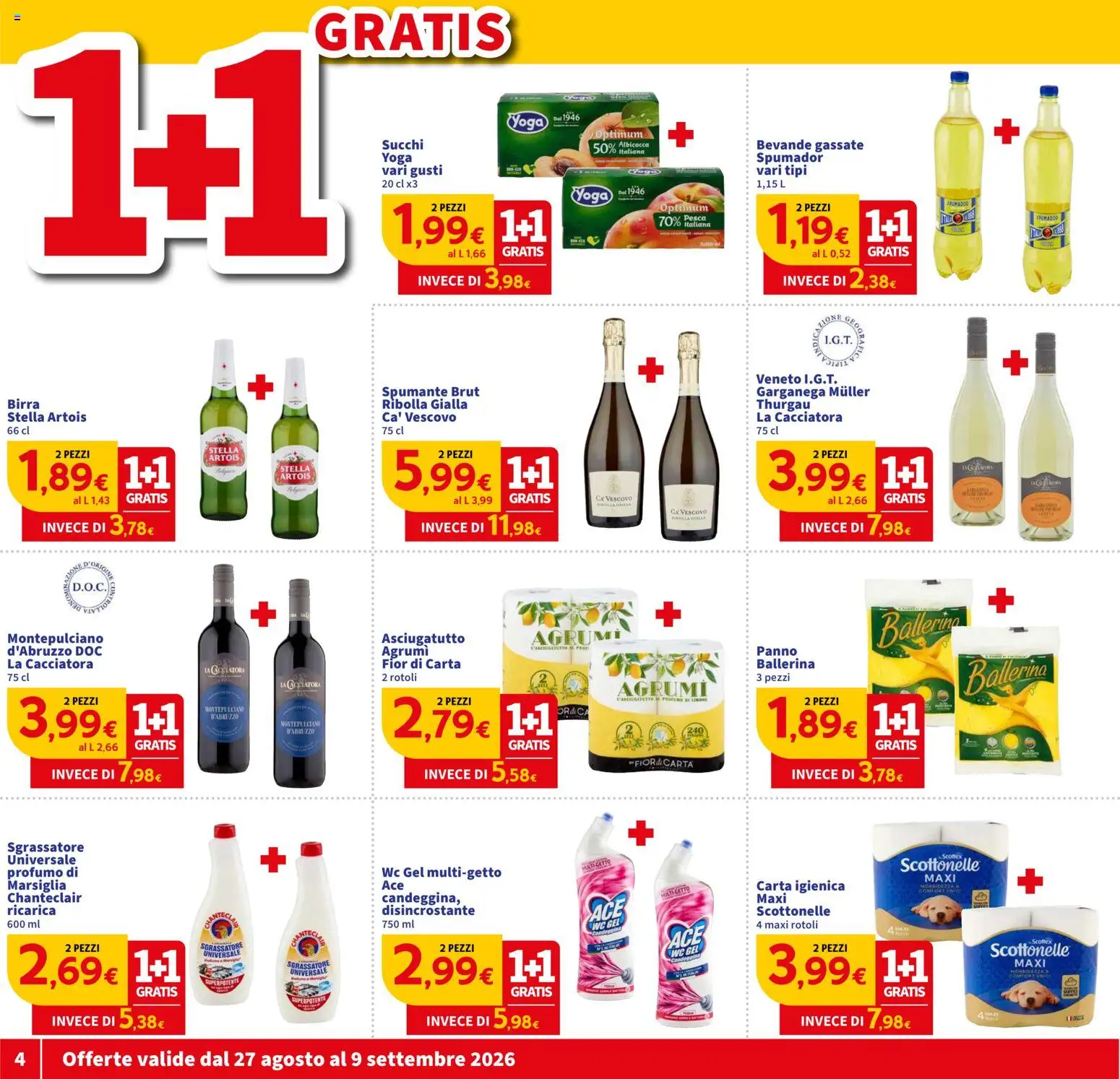 Volantino SIGMA del 27/08/2026 | Pagina: 4 | Prodotti: Spumante, Asciugatutto, WC, Profumo