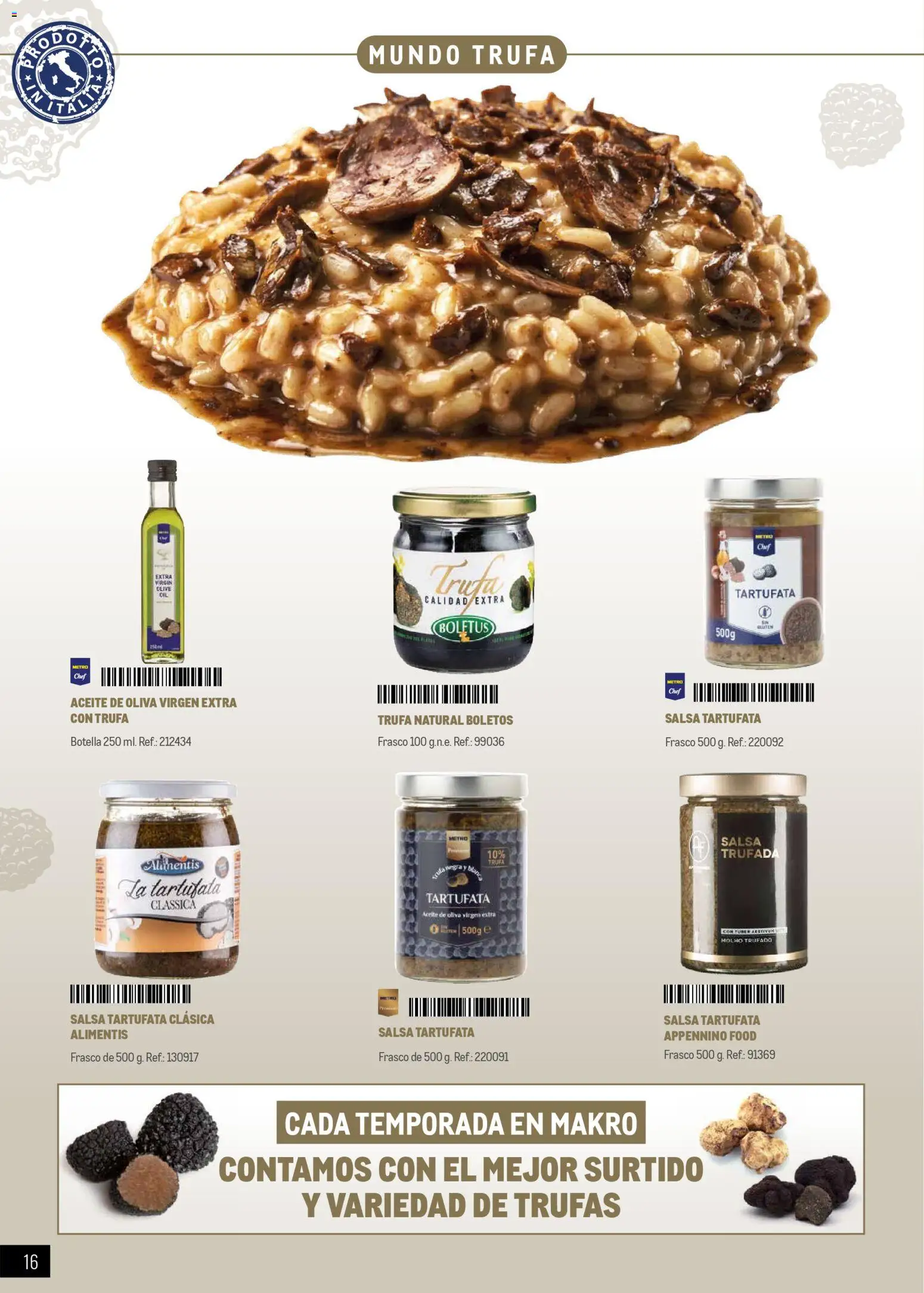 Makro Restaurantes italianos Centro │ válido desde el 27.03.2026 | Página: 16 | Productos: Aceite, Aceite de oliva, Aceite de oliva virgen extra