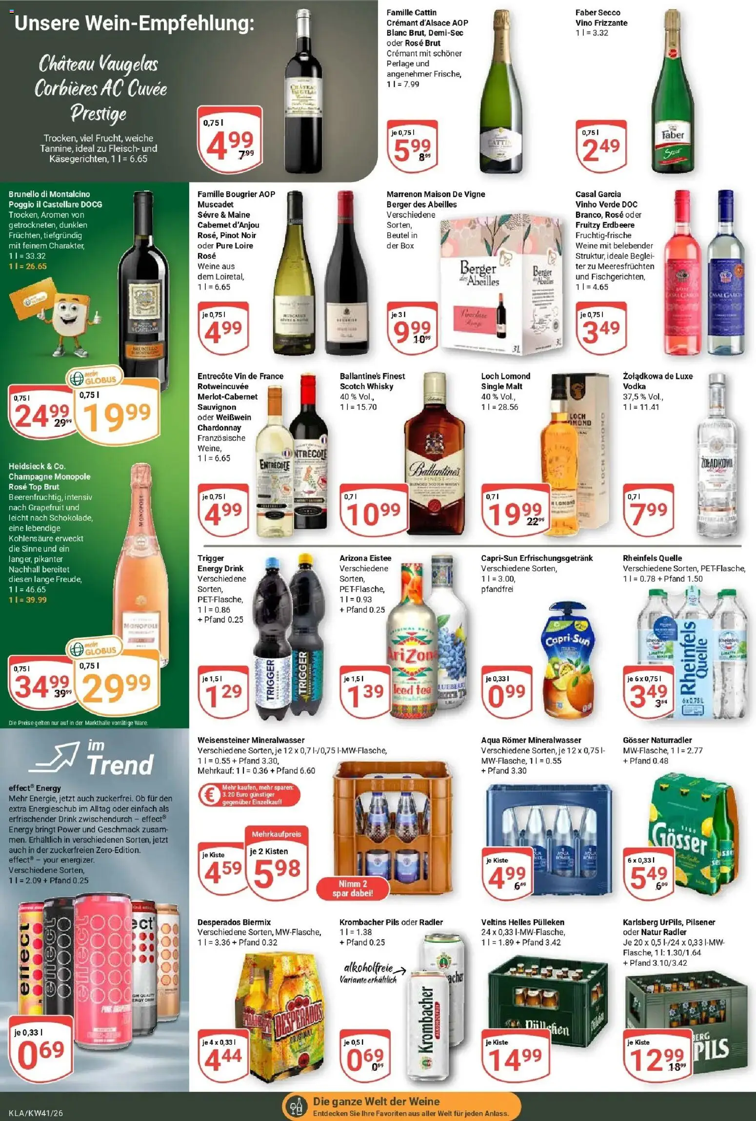 Globus Prospekt Kaiserslautern (ab 05.10.2026) » Angebote online | Seite: 18 | Produkte: Capri sun, Weißwein, Desperados, Fleisch