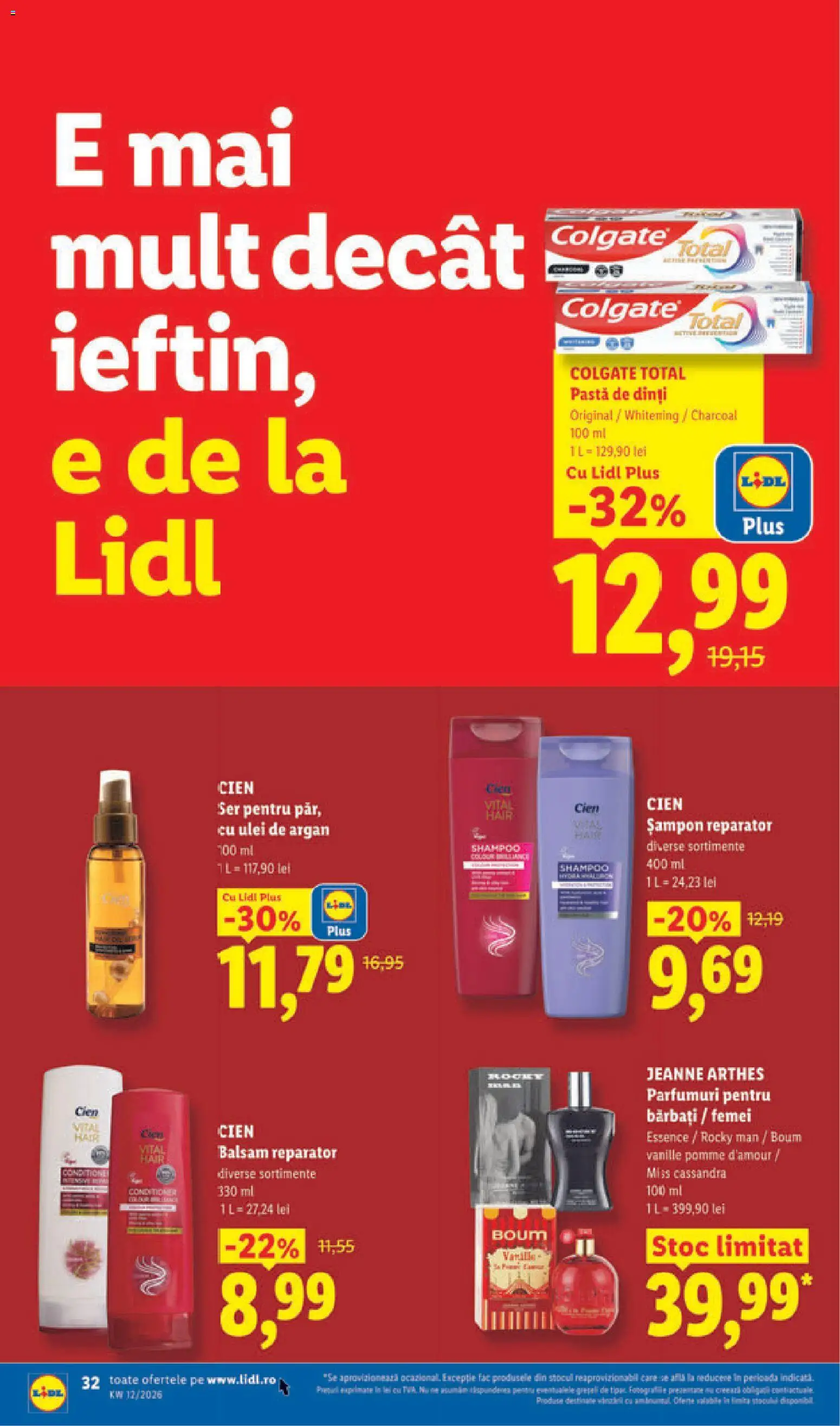 Noul catalog Lidl – valabil de la 16.03.2026 | Pagină: 32 | Produse: Serum, Șampon, Balsam, Pastă de dinți