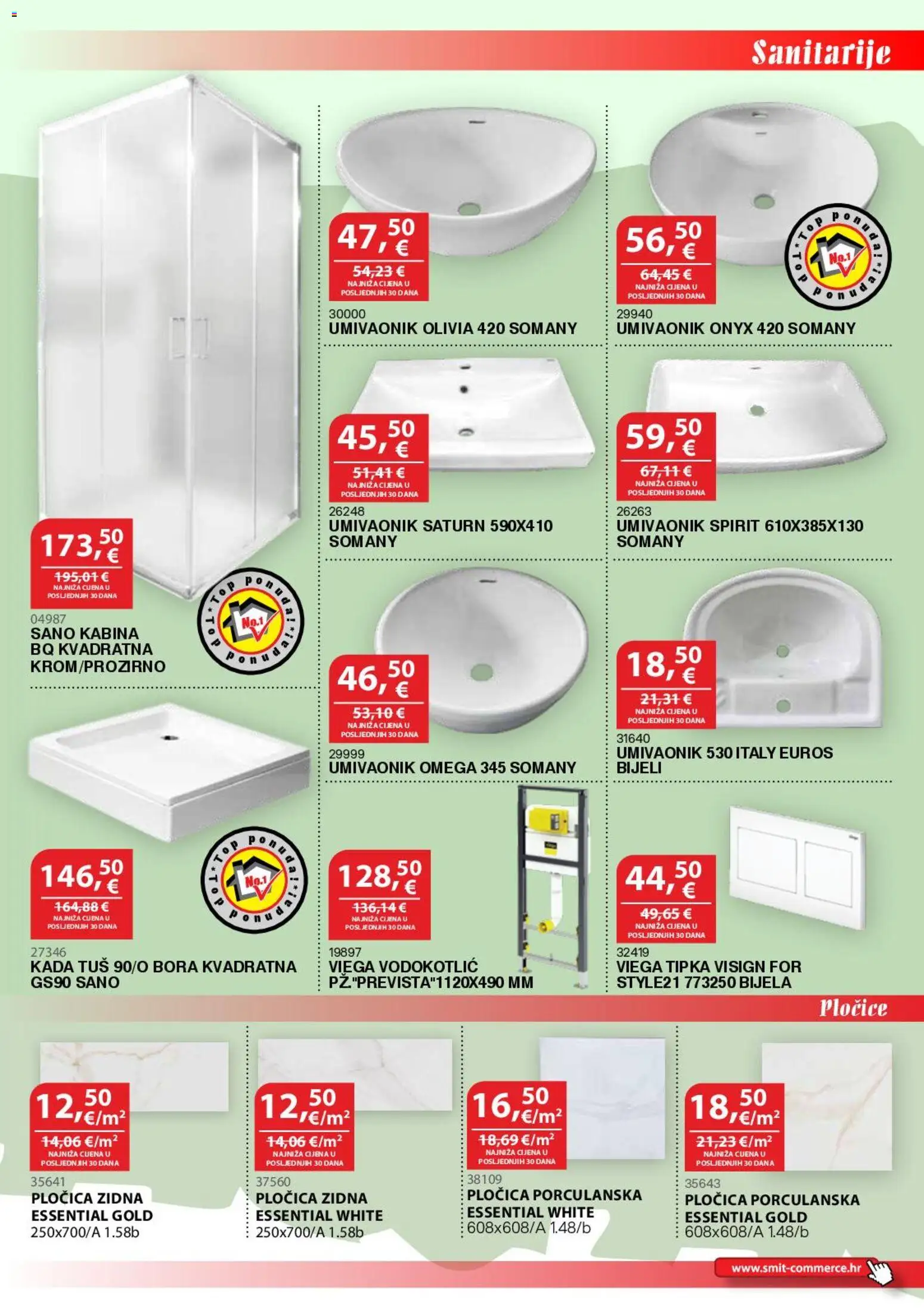 Smit Commerce katalog | vrijedi od 15.07.2026 | Stranica: 7 | Proizvodi: Umivaonik, Tuš, Pločice, Vodokotlić