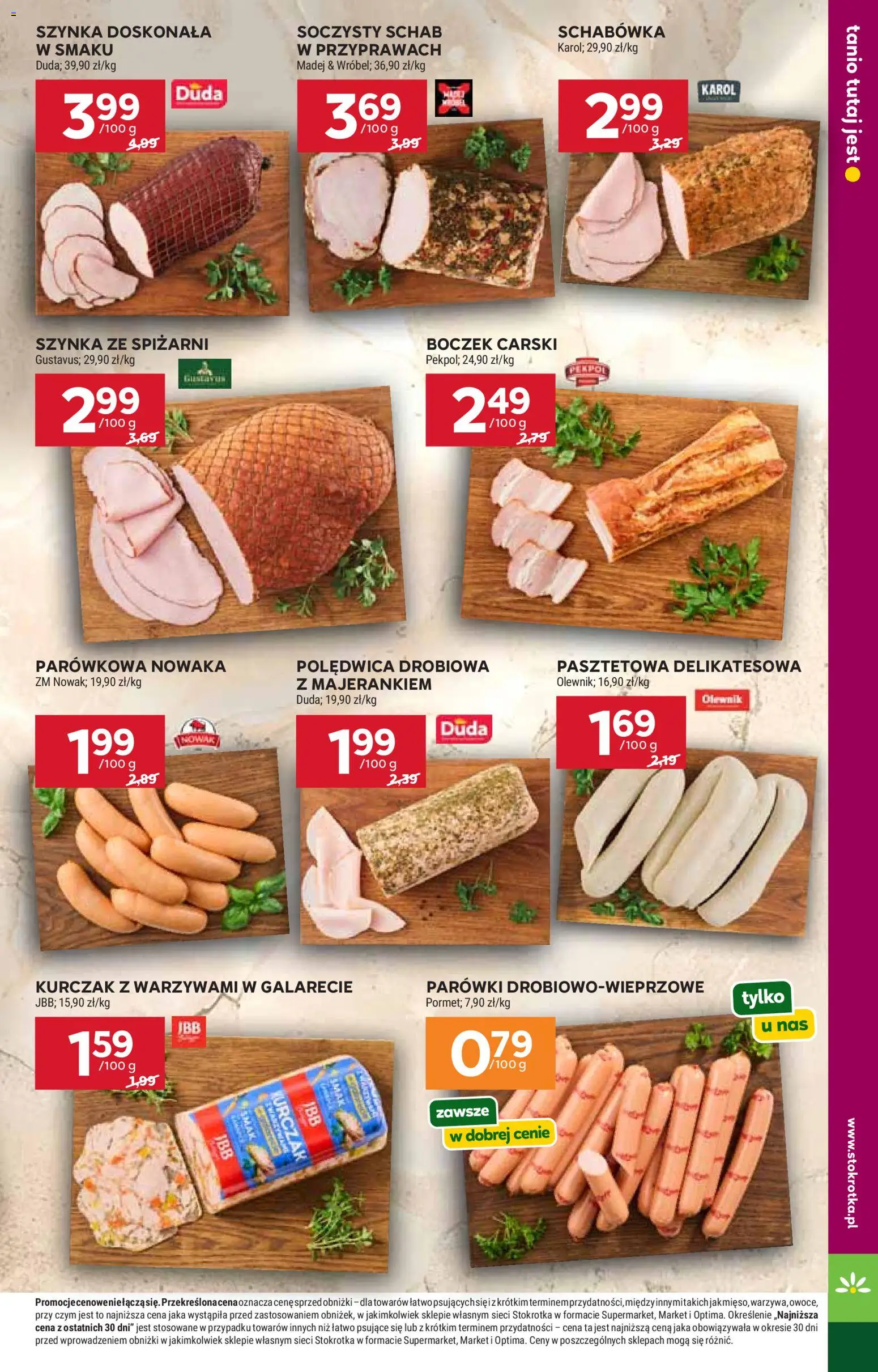 Stokrotka gazetka od 11.06.2026 | Strona: 19 | Produkty: Schab, Stokrotka, Parówki, Szynka