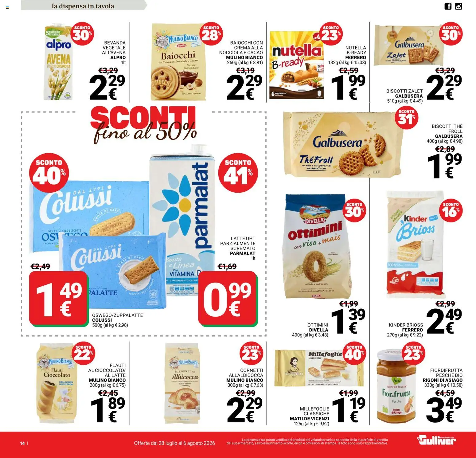 Volantino Gulliver del 28/07/2026 | Pagina: 14