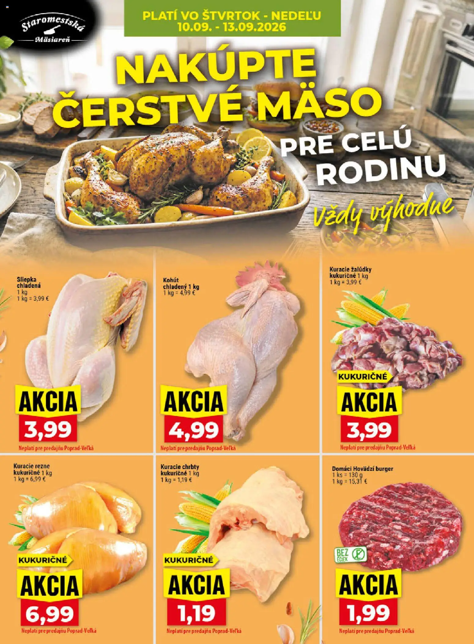 Nové Klas akcie – leták je platný od 07.09.2026 | Strana: 27 | Produkty: Mäso, Kuracie rezne, Rezne