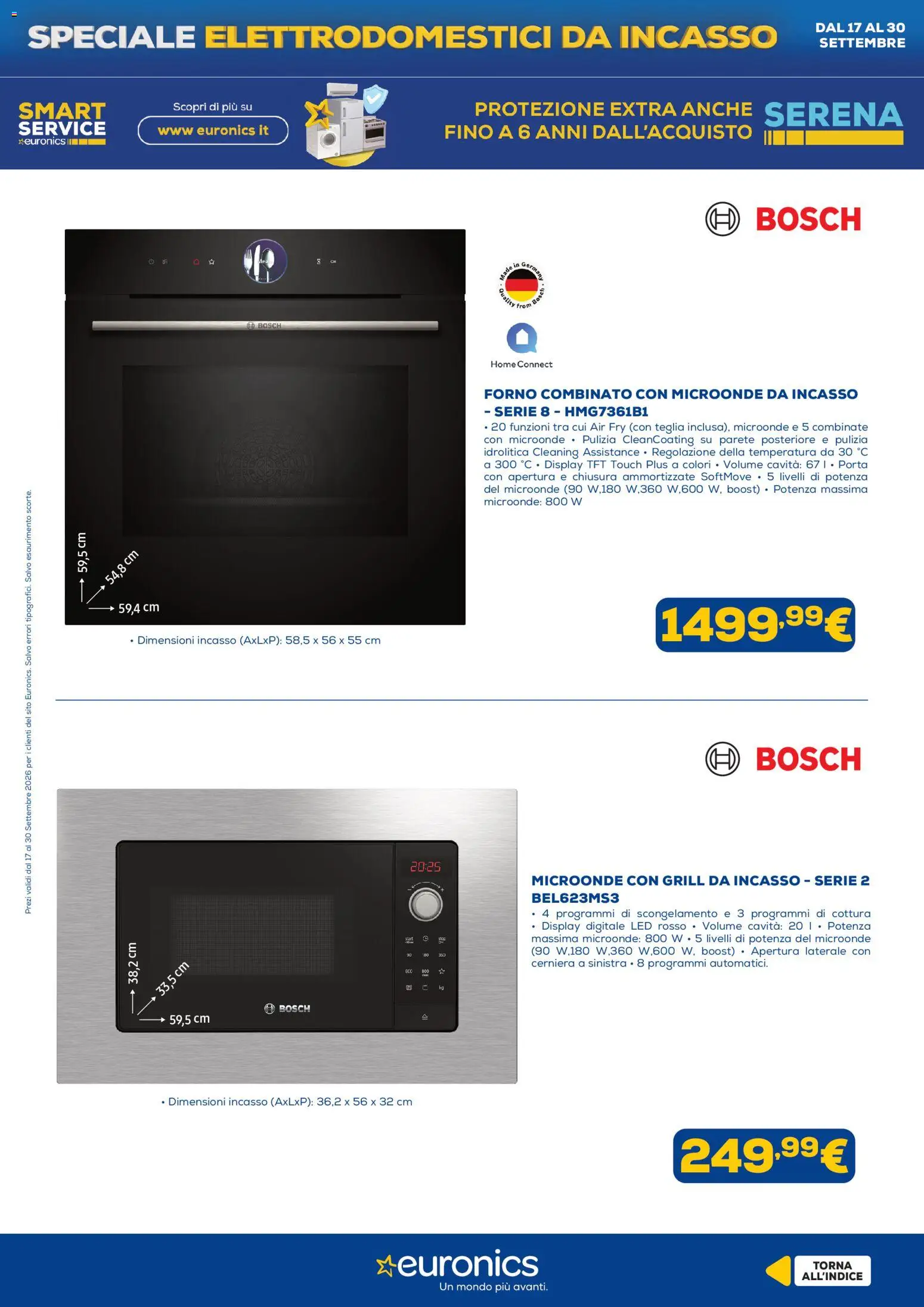 Volantino Euronics del 17/09/2026 | Pagina: 12 | Prodotti: Microonde, Teglia, Porta, Forno