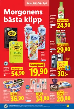 Lidl erbjudanden - Förhandsvisning av reklamblad från butik Lidl aktuell från 01.06.2026 | Sida: 5 | Produkter: Räkost, Choklad, Skinka, Yoggi