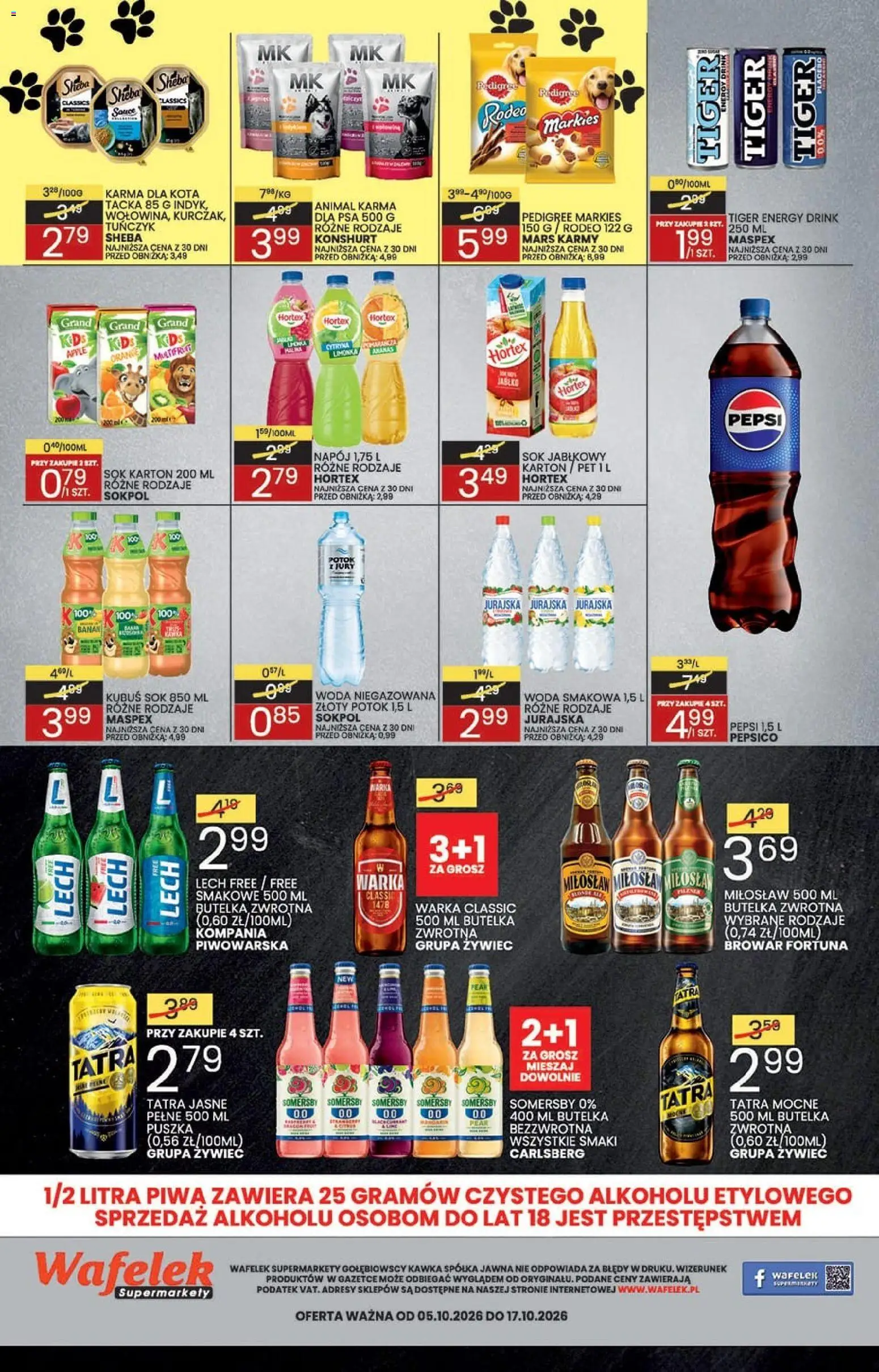 Wafelek gazetka od 05.10.2026 | Strona: 8 | Produkty: Lech, Woda smakowa, Wafelek, Tuńczyk
