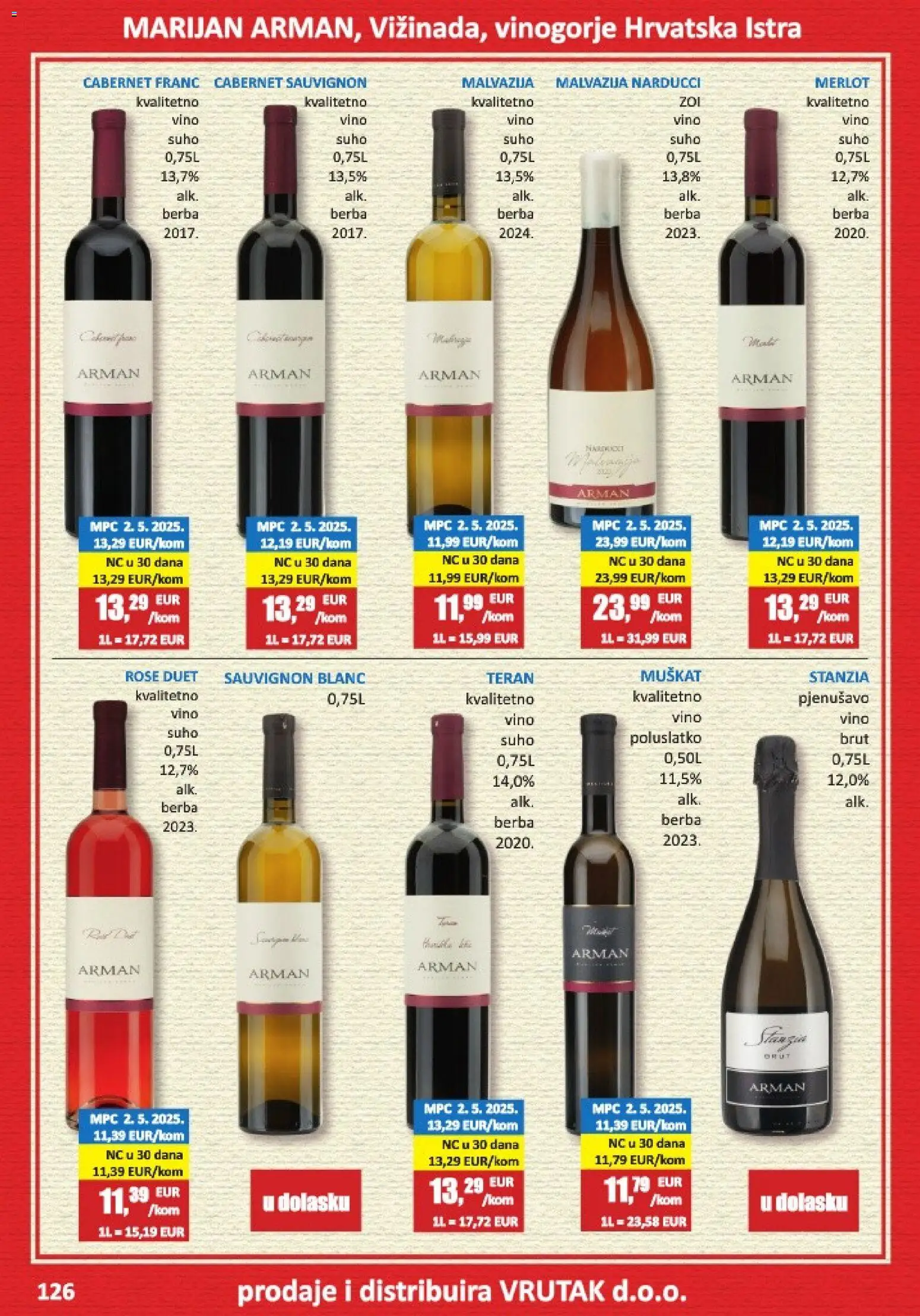 Vrutak katalog | vrijedi od 01.11.2025 | Stranica: 126 | Proizvodi: Vino, Pjenušavo vino, Cabernet sauvignon