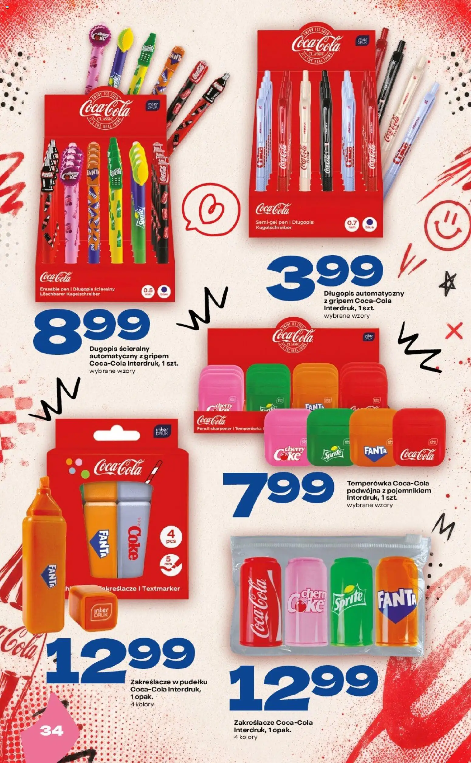 Twój Market gazetka - Katalog szkolny od 20.07.2026 | Strona: 34 | Produkty: Temperówka, Sprite, Coca cola