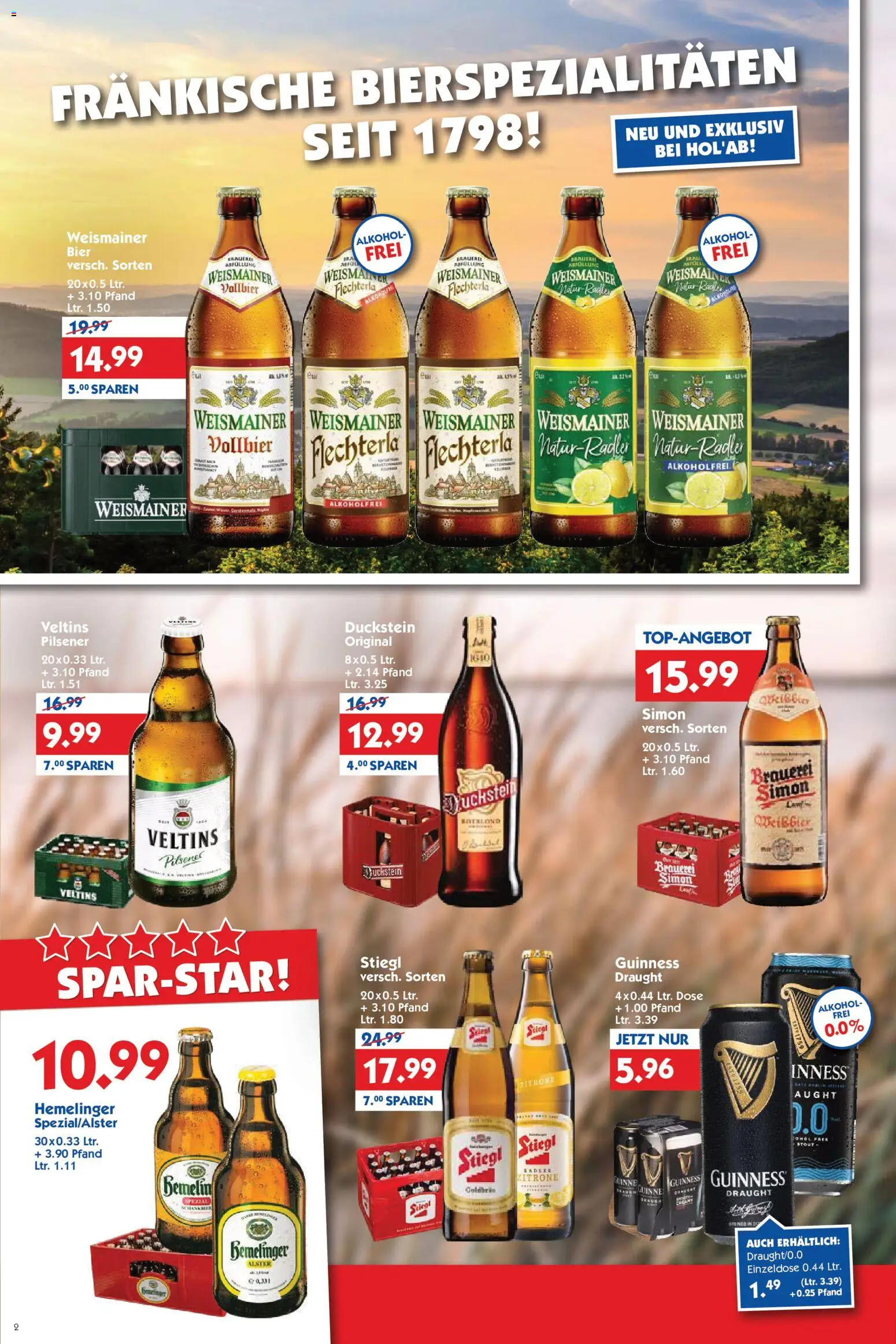HOL’AB! Prospekt – gültig ab 07.09.2026 | Seite: 2 | Produkte: Bier, Radler, Alkohol, Zitrone
