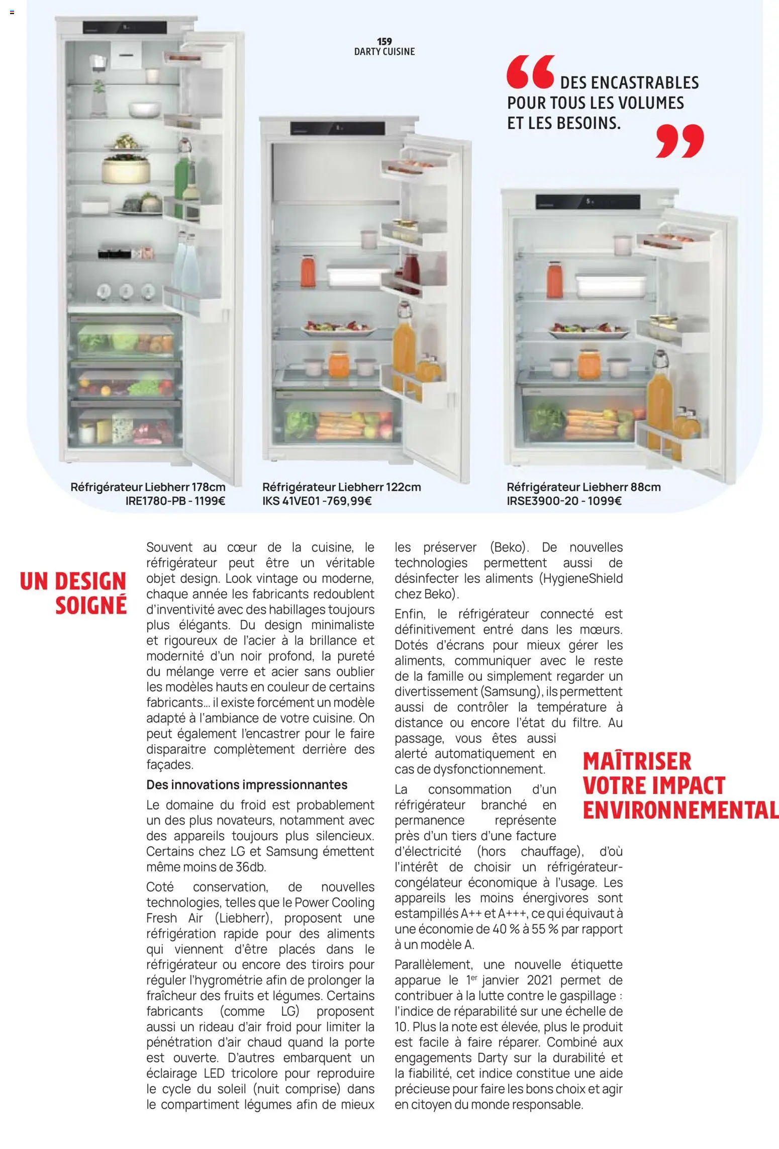 {H1} | Page: 159 | Produits: Réfrigérateur, Congélateur, Porte, Rideau