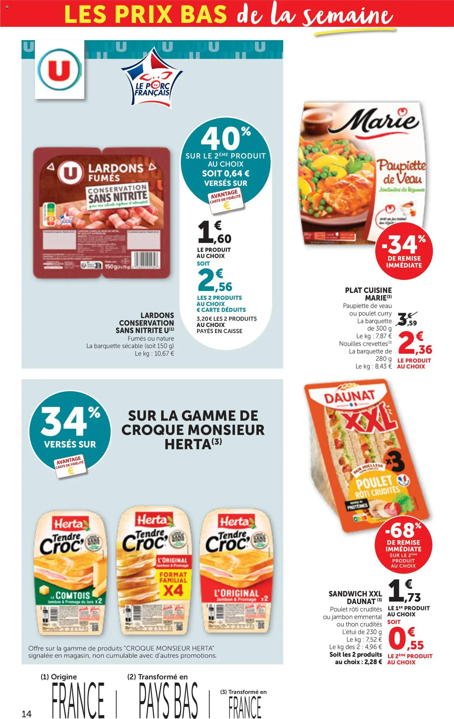 {H1} | Page: 14 | Produits: Sandwich, Poulet, Curry, Fromage
