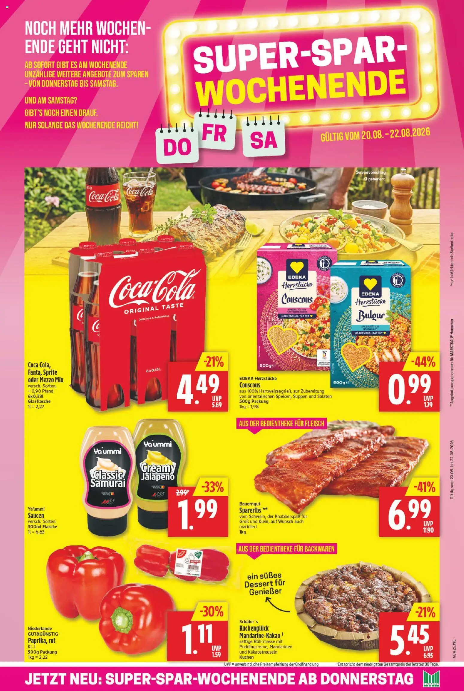 Marktkauf Prospekt – gültig ab 17.08.2026 | Seite: 25 | Produkte: Cola, Bauerngut, Kuchen, Fleisch