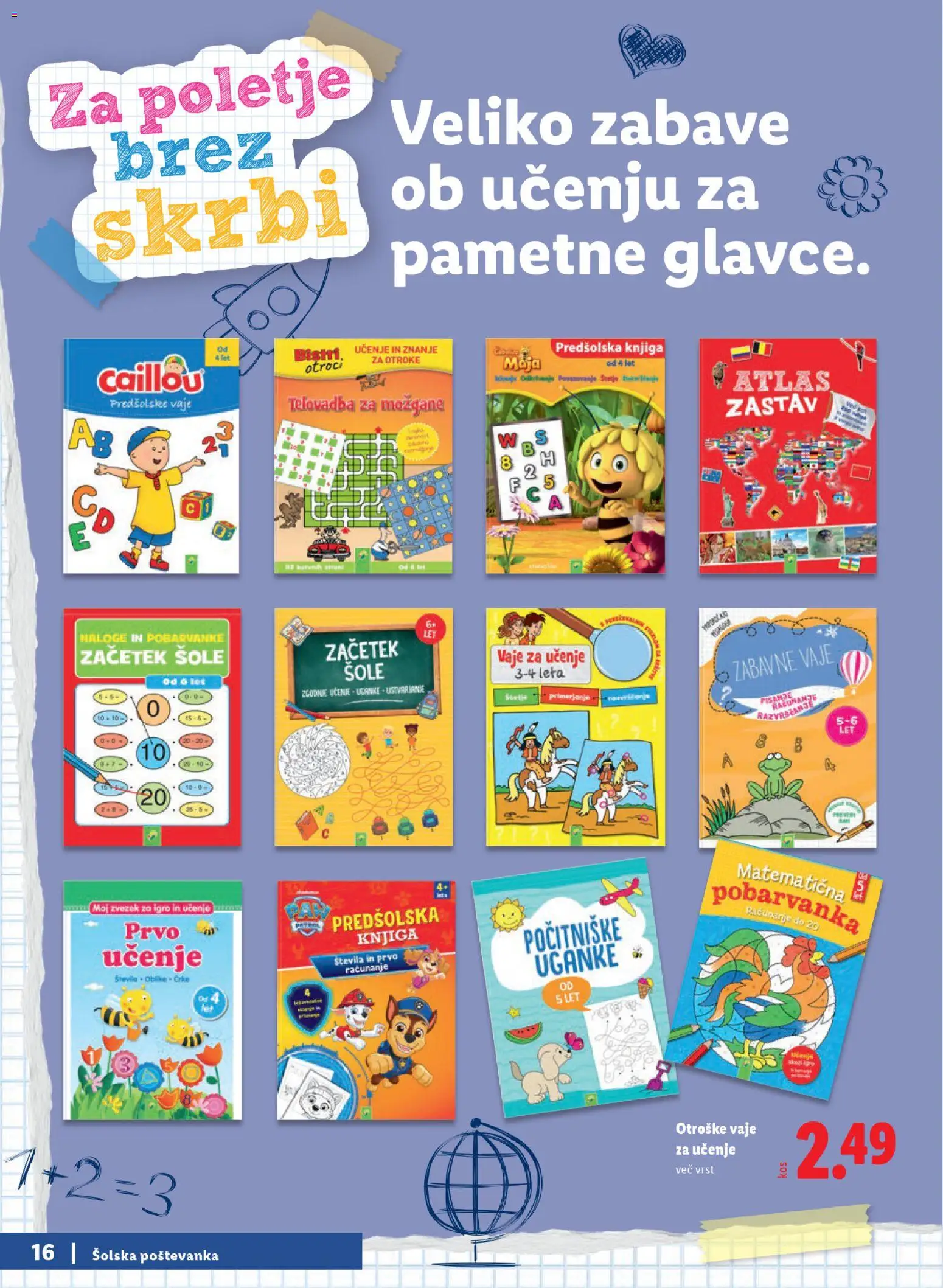 Novi Lidl katalog ponudbe – veljaven od 29.06.2026 | Stran: 16 | Izdelki: Zvezek, Knjiga