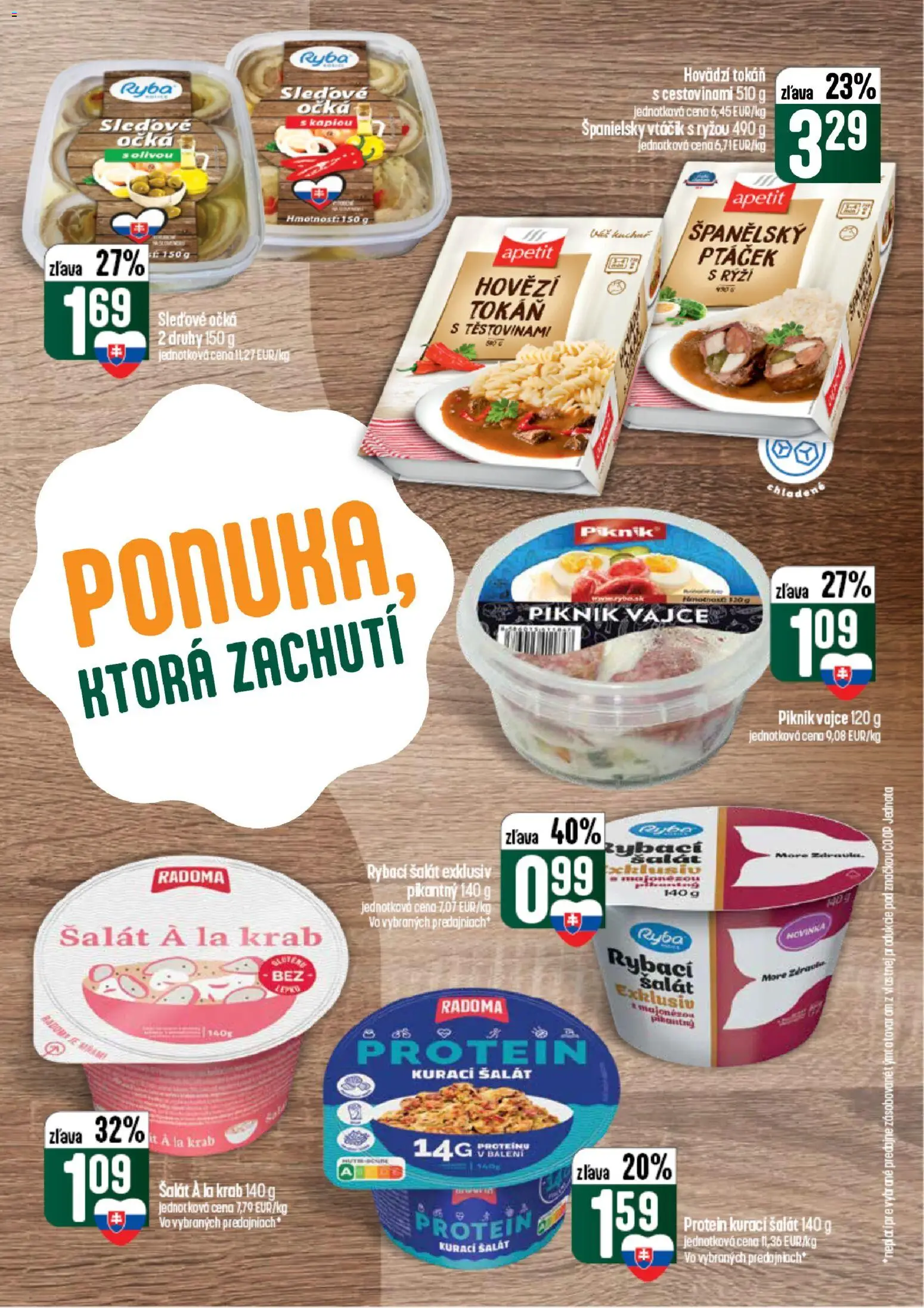 Nové COOP Jednota akcie – leták je platný od 10.09.2026 | Strana: 17 | Produkty: Protein, Ryba, Šalát