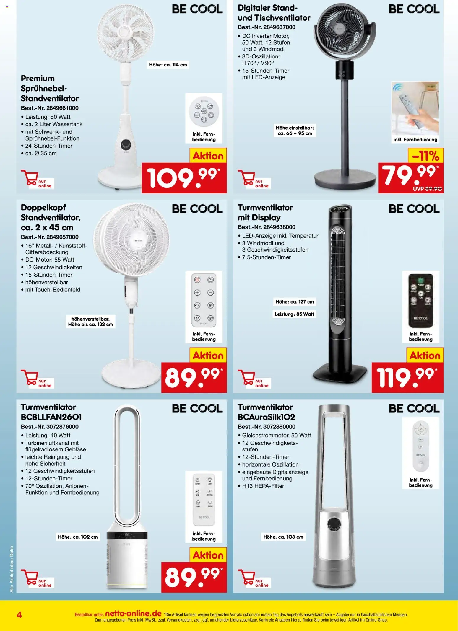 Netto Marken-Discount Online-Angebote Juni – gültig ab 01.06.2026 | Seite: 4 | Produkte: Turmventilator
