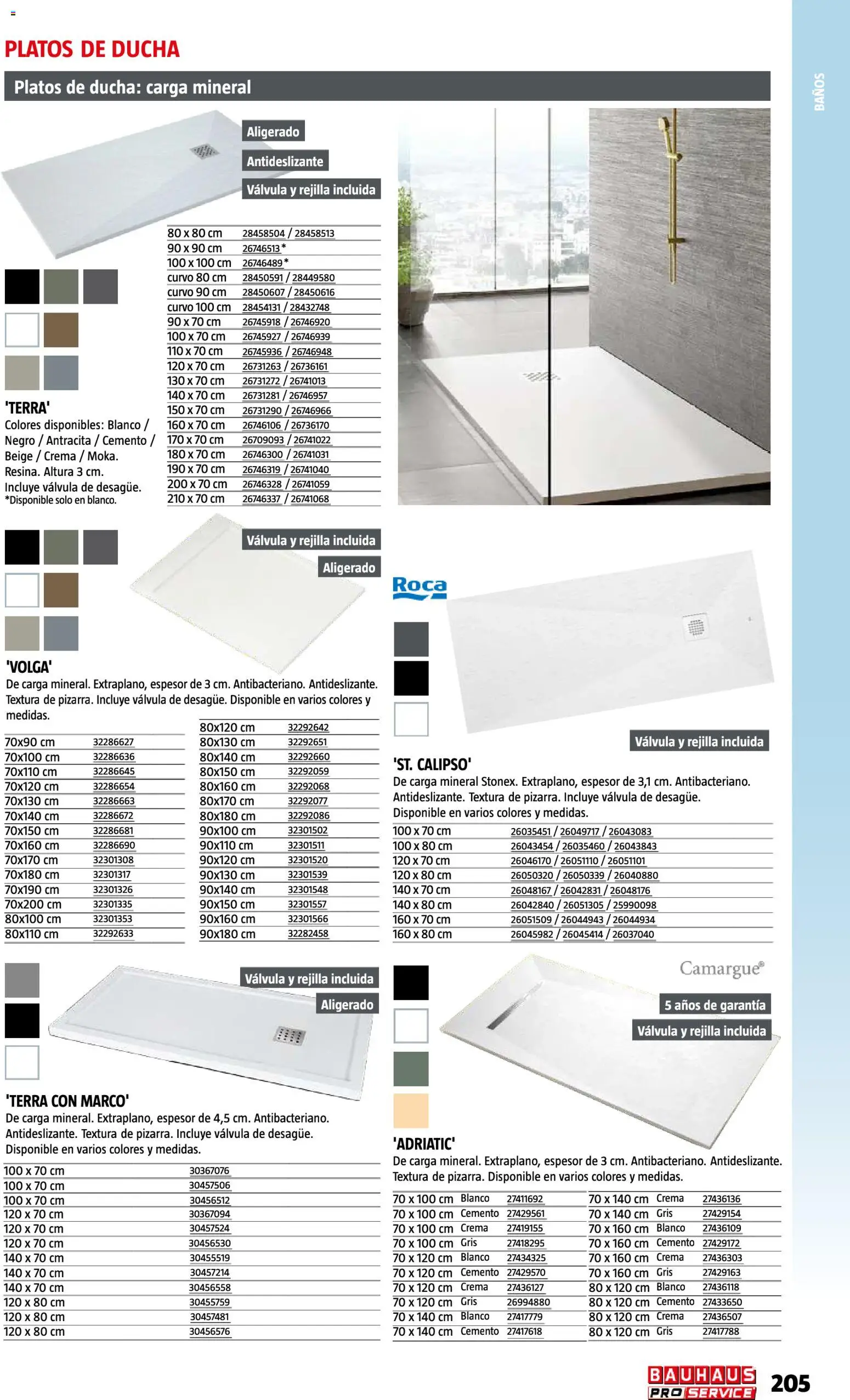 Bauhaus ProService │ válido desde el 11/05/2026 | Página: 205 | Productos: Crema, Cemento, Ducha
