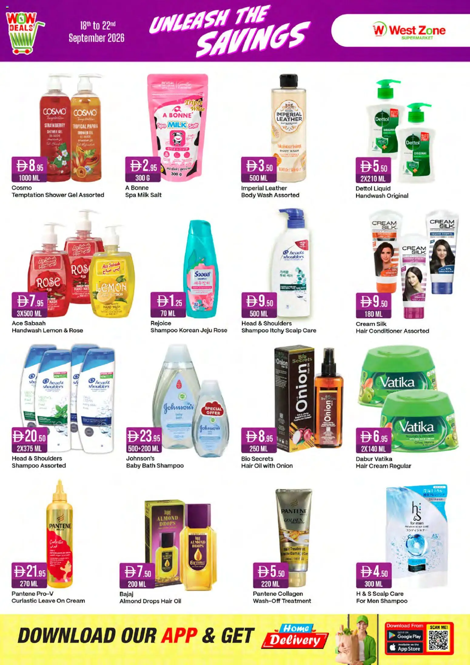 {H1} | Page: 9 | Products: Body wash, Shampoo, Salt, Hair conditioner