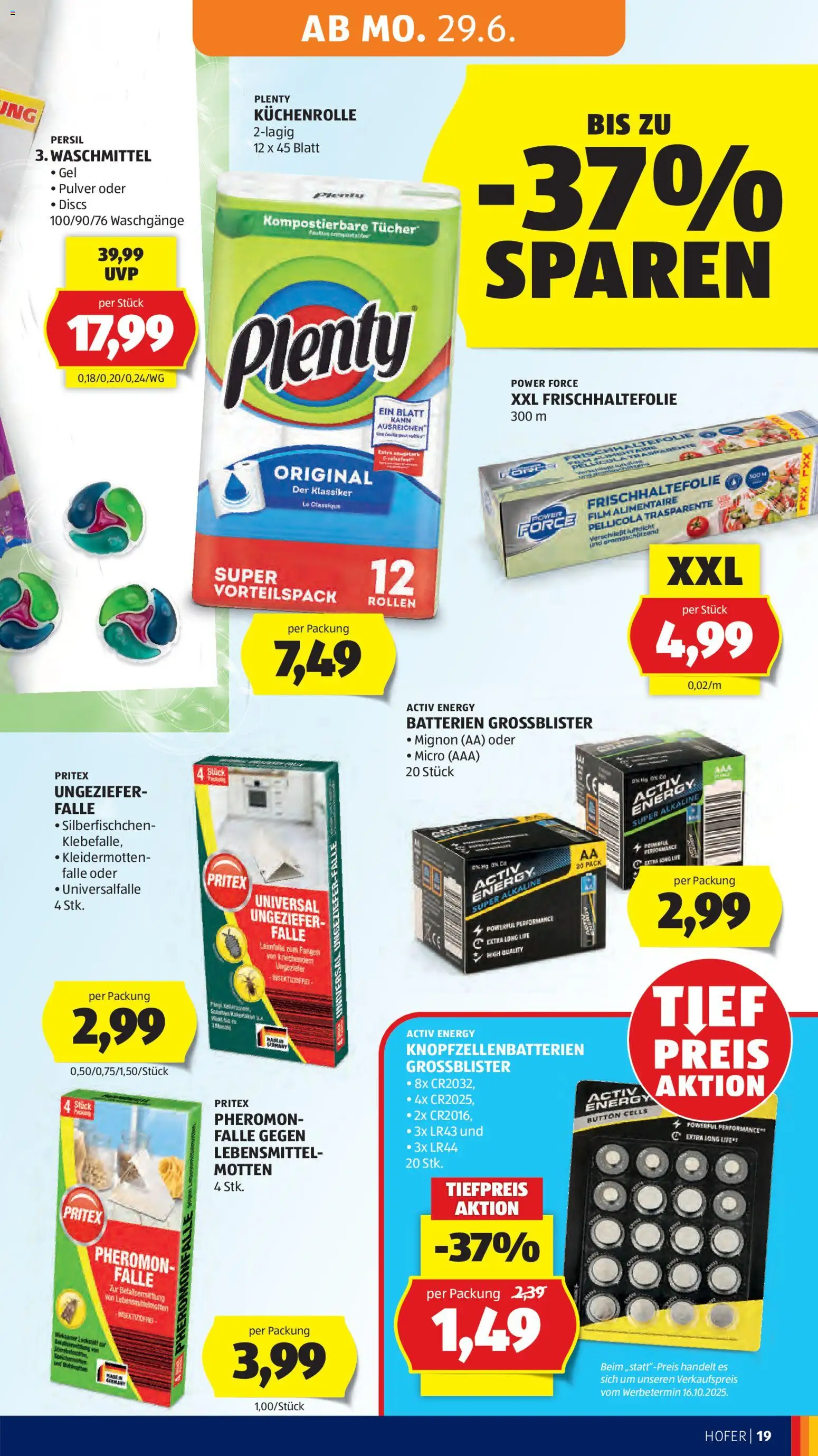 Hofer Flugblatt gültig ab 26.06.2026 | Seite: 24 | Produkte: Libacomb, Waschmittel