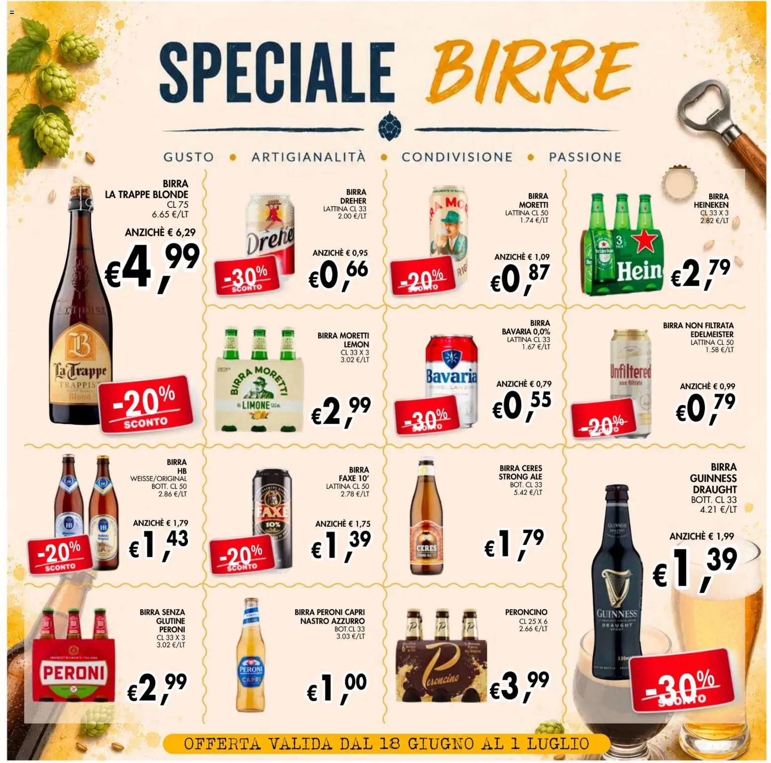 Volantino Coal del 18.06.2026 | Pagina: 18 | Prodotti: Birra, Birra Moretti, Ceres, Heineken