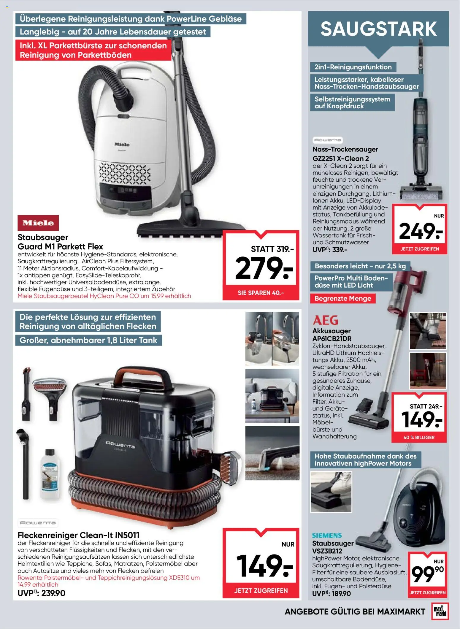 Maximarkt Flugblatt gültig ab 03.09.2026 | Seite: 21 | Produkte: Staubsauger, Bürste