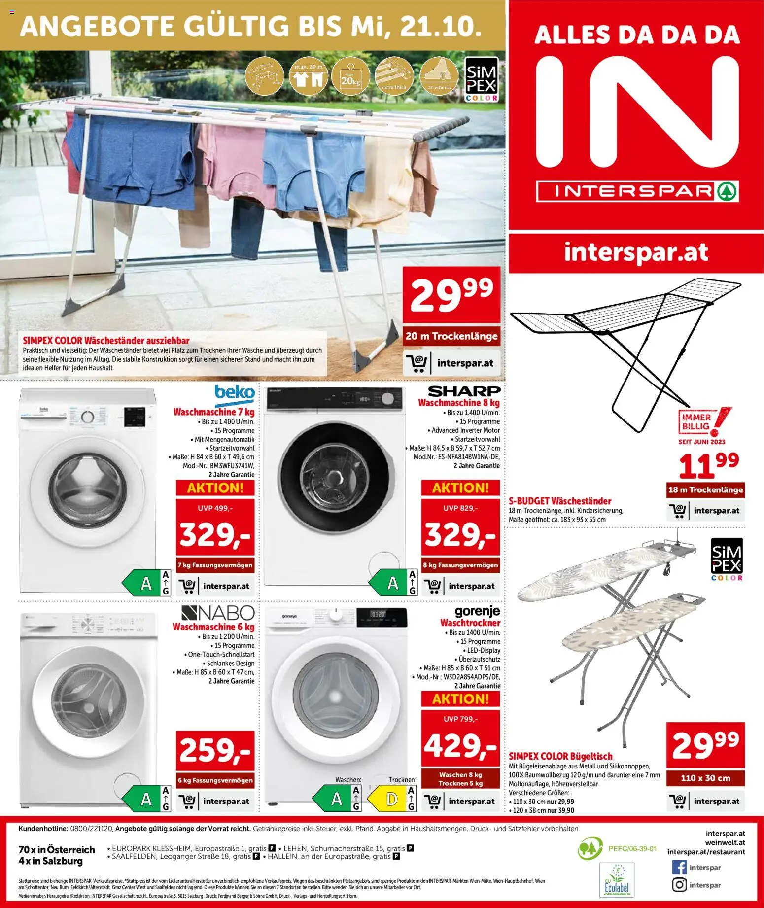 Interspar Broschüre gültig ab 01.10.2026 | Seite: 16 | Produkte: Waschmaschine