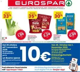 Anteprima del volantino Eurospar volantino Bolzano valido a partire dal 29/10/2026