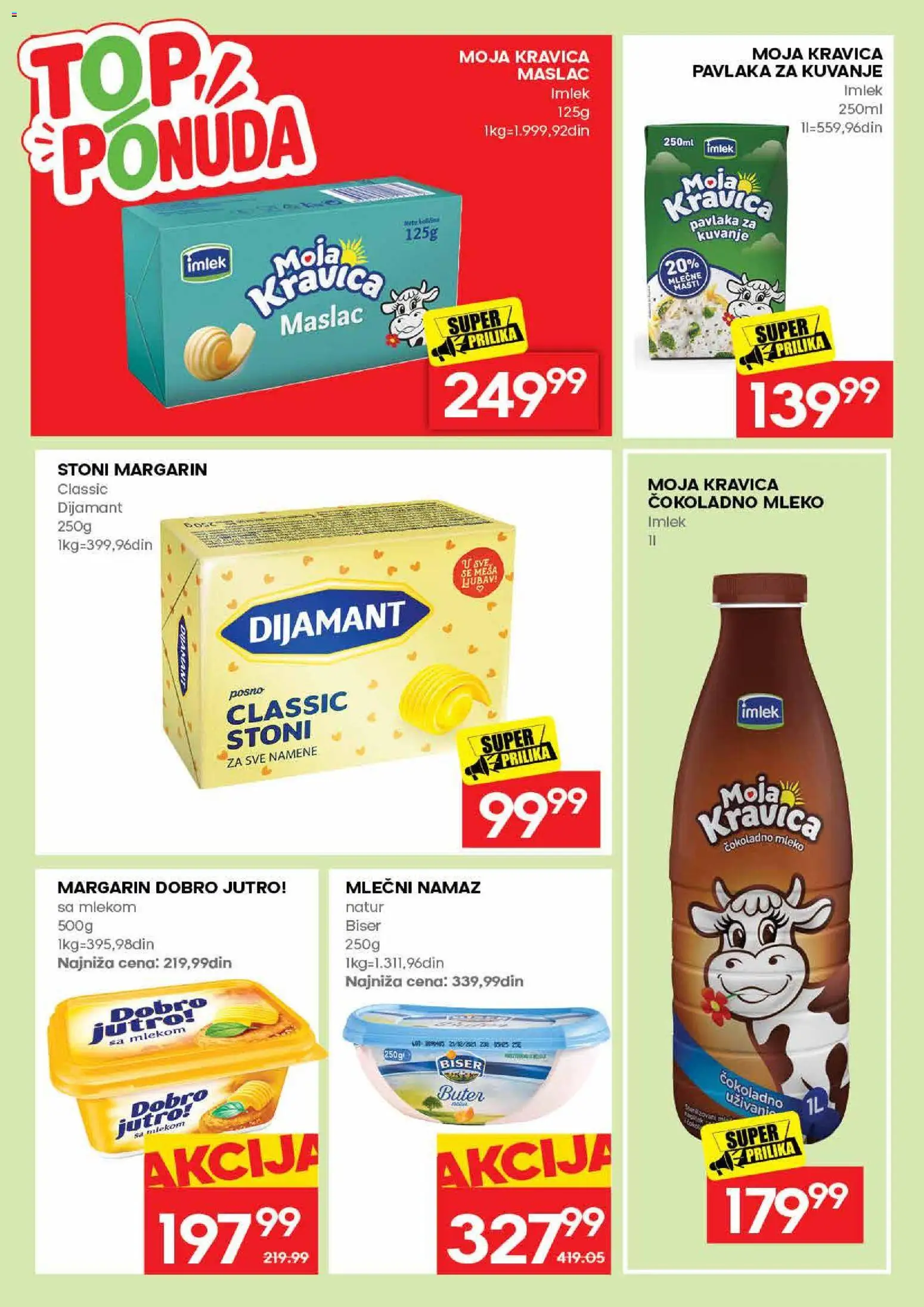 Roda katalog - važi od 31.08.2026 | Strana: 19 | Proizvode: Moja kravica, Margarin, Mleko, Pavlaka