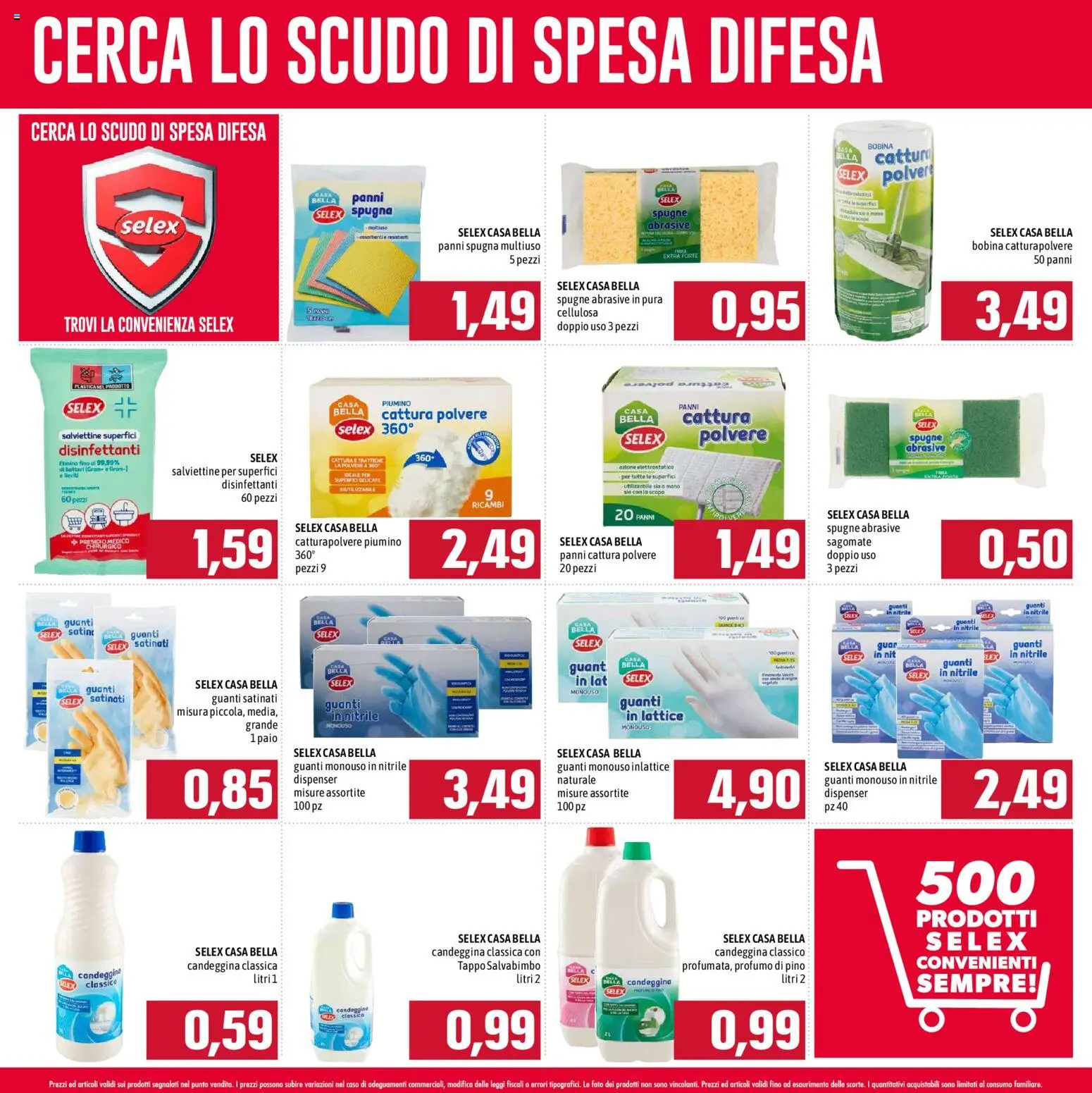 Volantino Emisfero del 21/09/2026 | Pagina: 20 | Prodotti: Candeggina, Guanti, Scopa, Panni