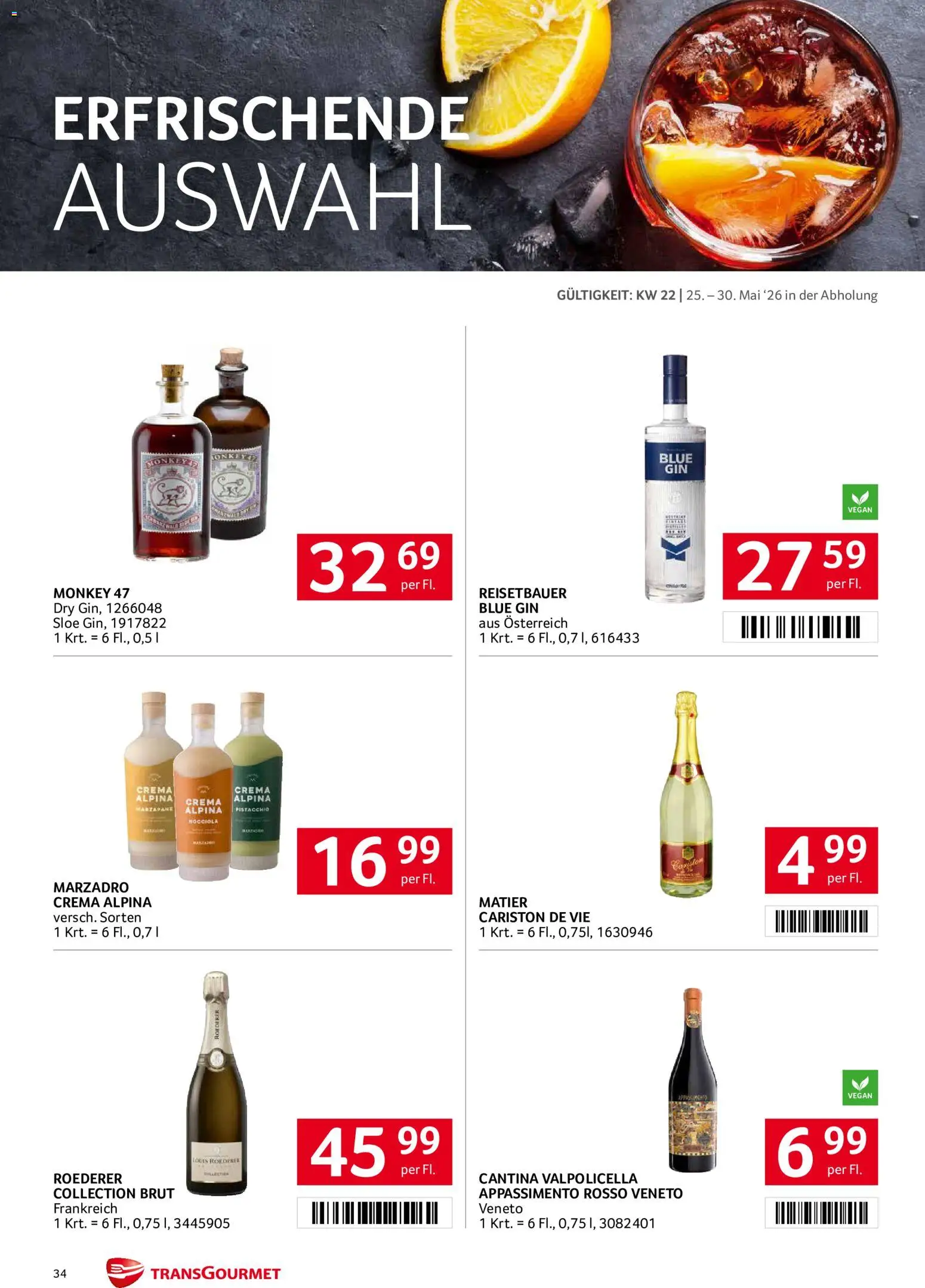 Transgourmet Flugblatt gültig ab 25.05.2026 | Seite: 33 | Produkte: Gin