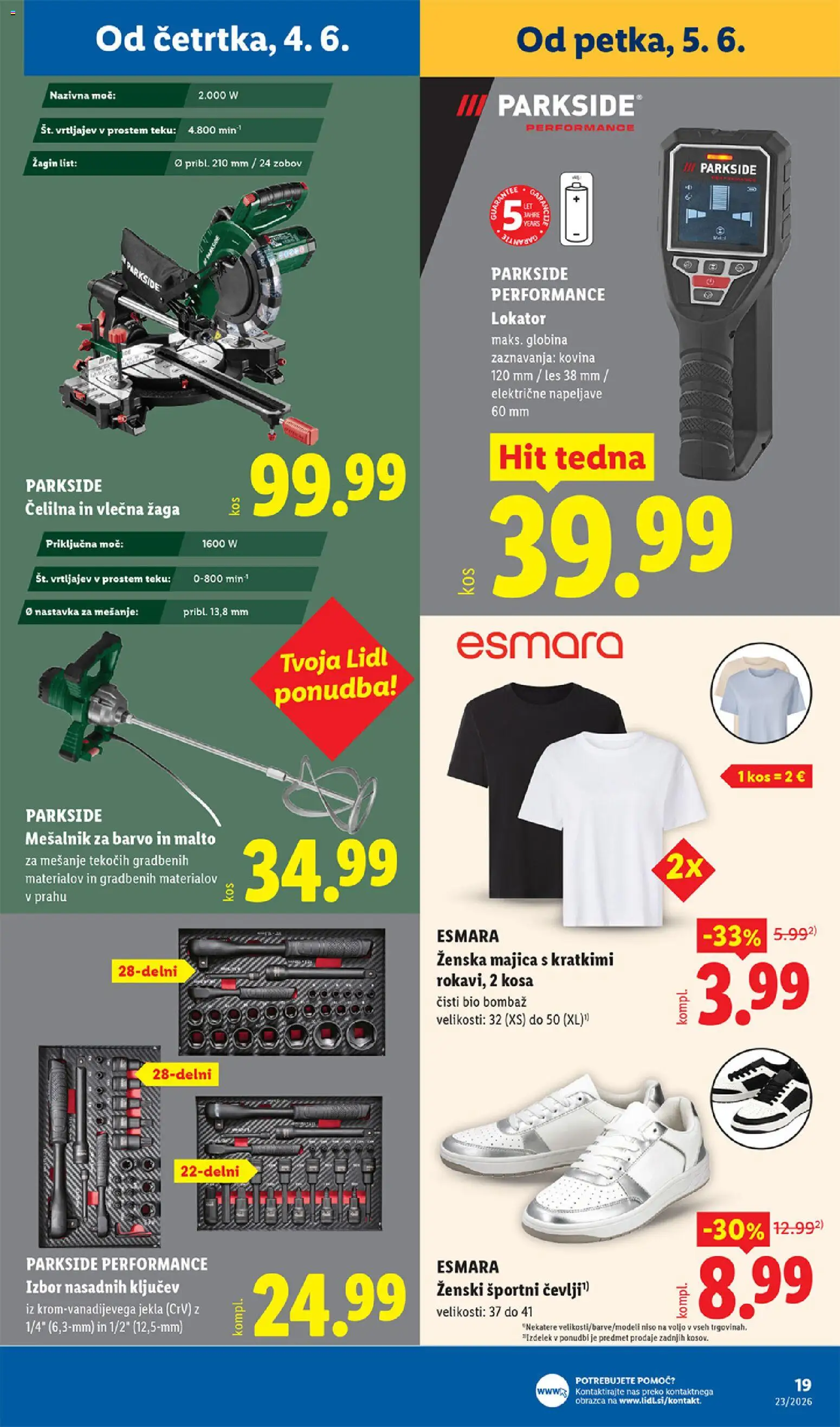 Novi Lidl katalog ponudbe – veljaven od 04.06.2026 | Stran: 41 | Izdelki: Mesalnik, Kos, Majica