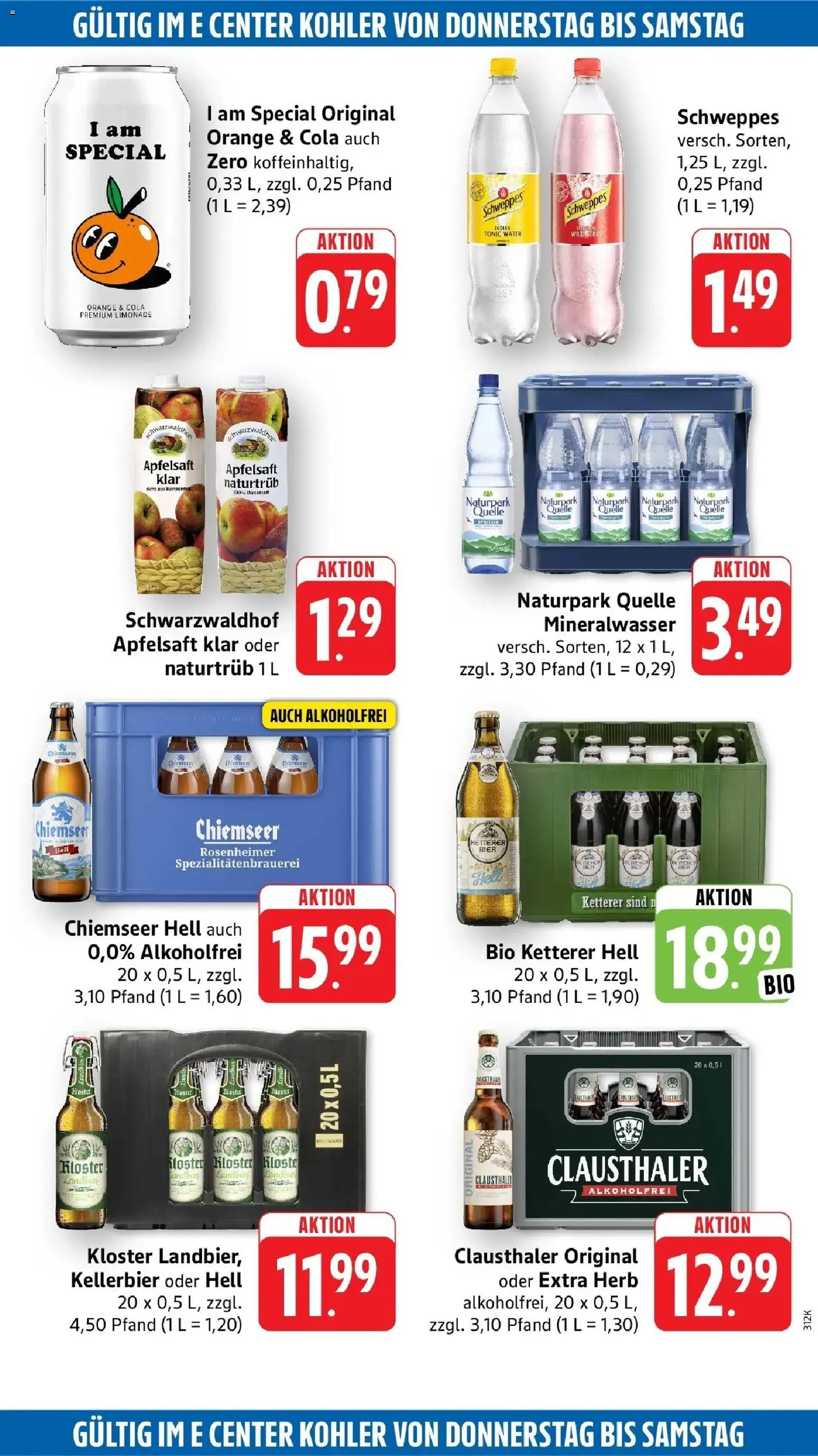 Edeka Prospekt Kehl (ab 17.08.2026) » Angebote Online | Seite: 46 | Produkte: Cola, Apfelsaft, Schweppes, Mineralwasser