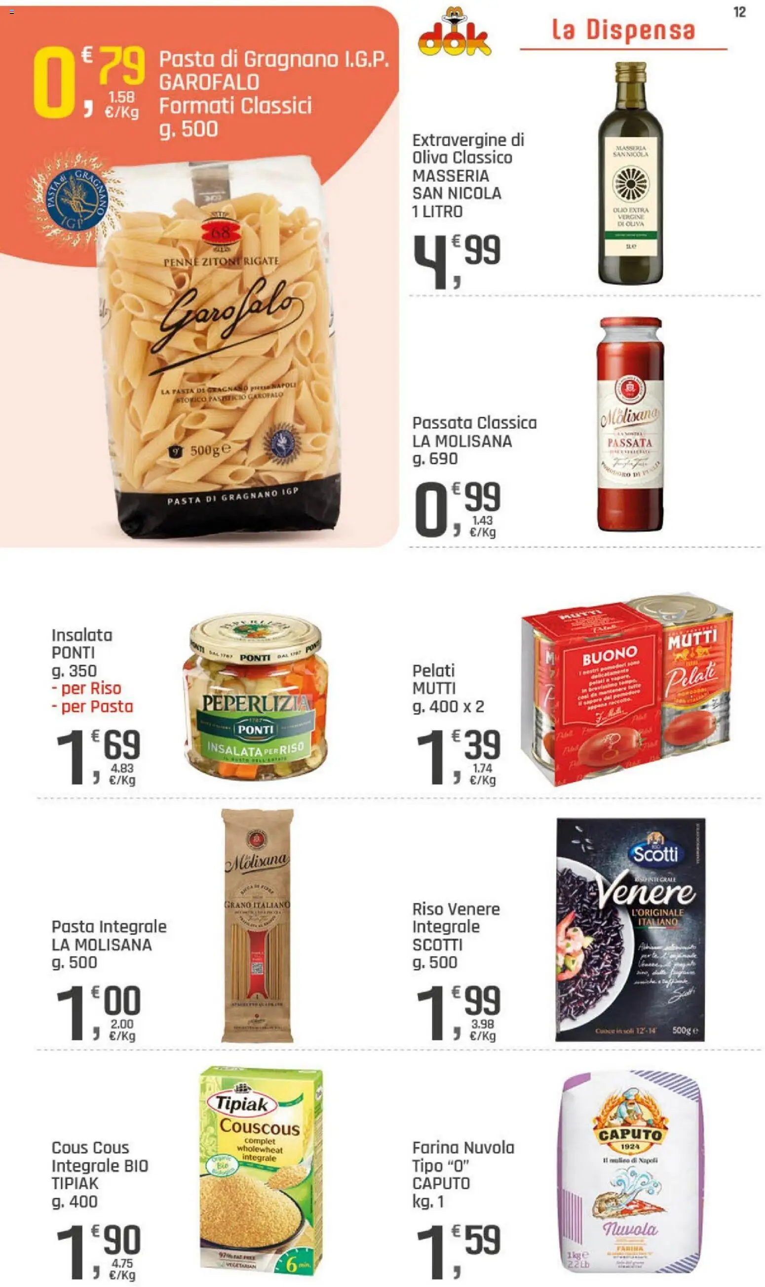 Volantino DOK del 15.05.2026 | Pagina: 12 | Prodotti: Riso, Insalata, Farina, Cous cous