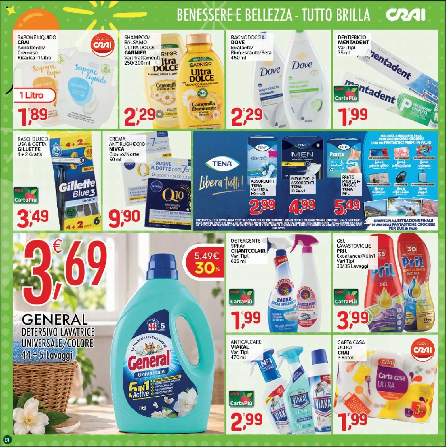 Volantino CRAI del 15/10/2026 | Pagina: 14 | Prodotti: Balsamo, Anticalcare, Miele, Bagno