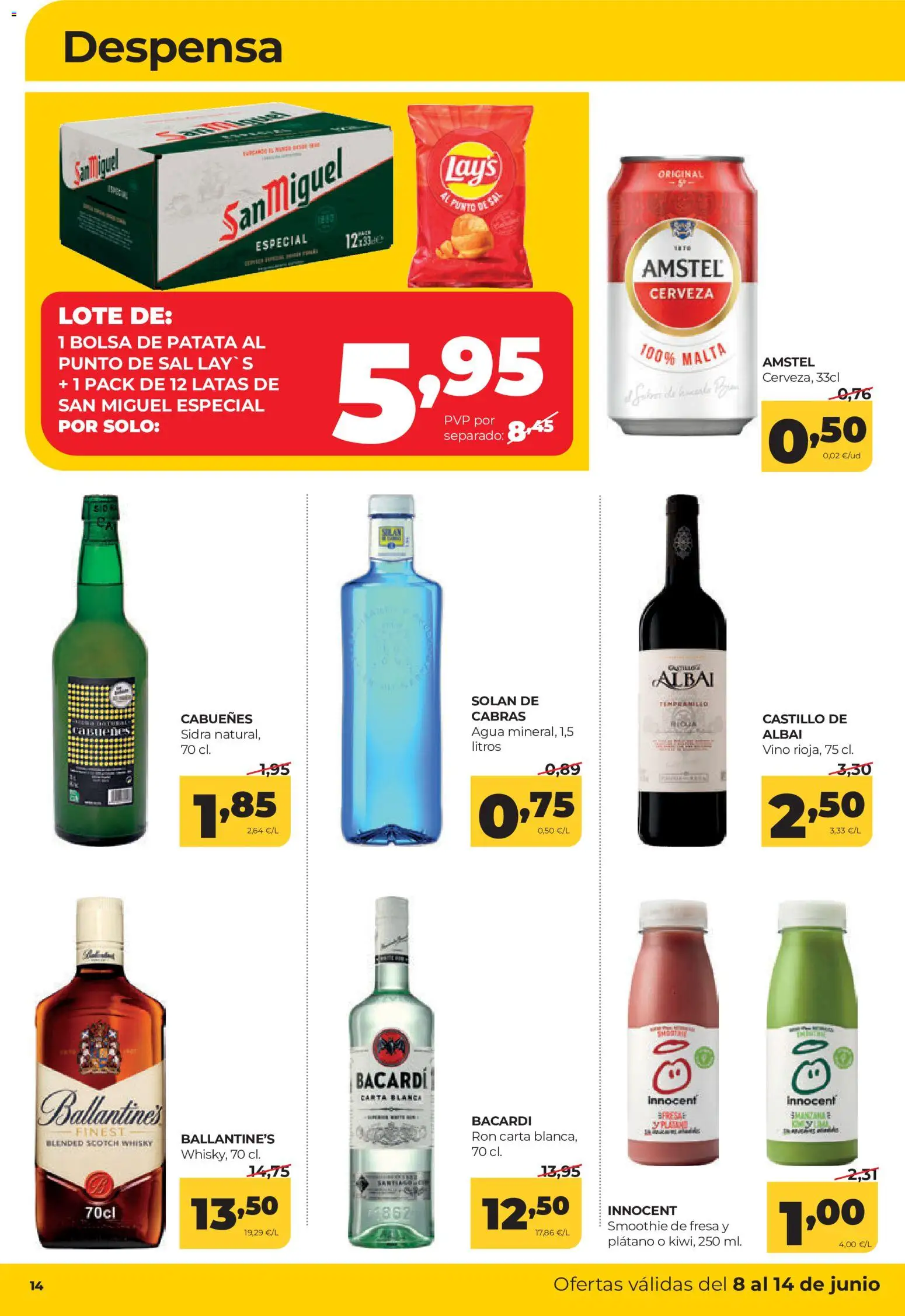 Alimerka folleto Asturias │ válido desde el 08.06.2026 | Página: 15 | Productos: Ron, Vino, Whisky, Bolsa