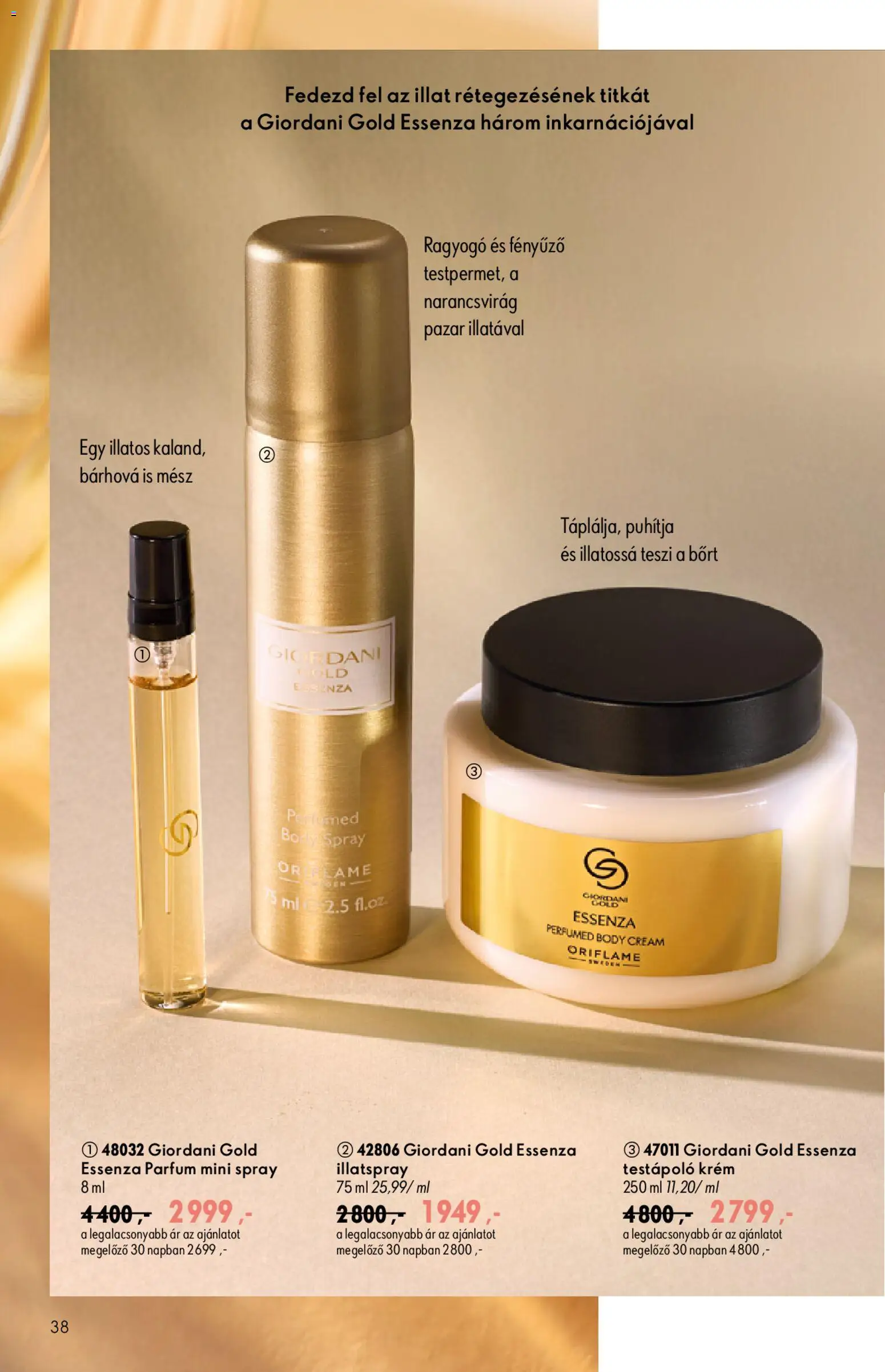 Oriflame akciós ujság - amely érvényes a következő dátumtól: 2026.08.19. | Oldal: 38 | Termékek: Body, Parfüm, Testápoló