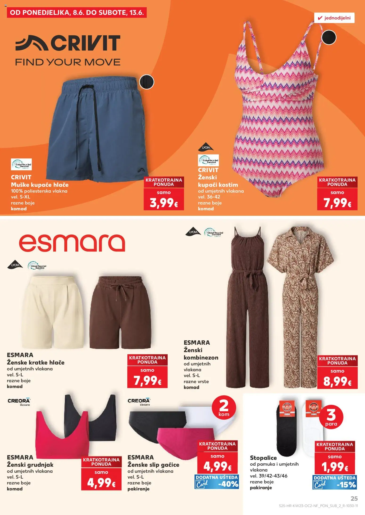 Kaufland katalog | vrijedi od 03.06.2026 | Stranica: 25 | Proizvodi: Hlače, Kratke hlače, Gaćice, Kupaći kostim