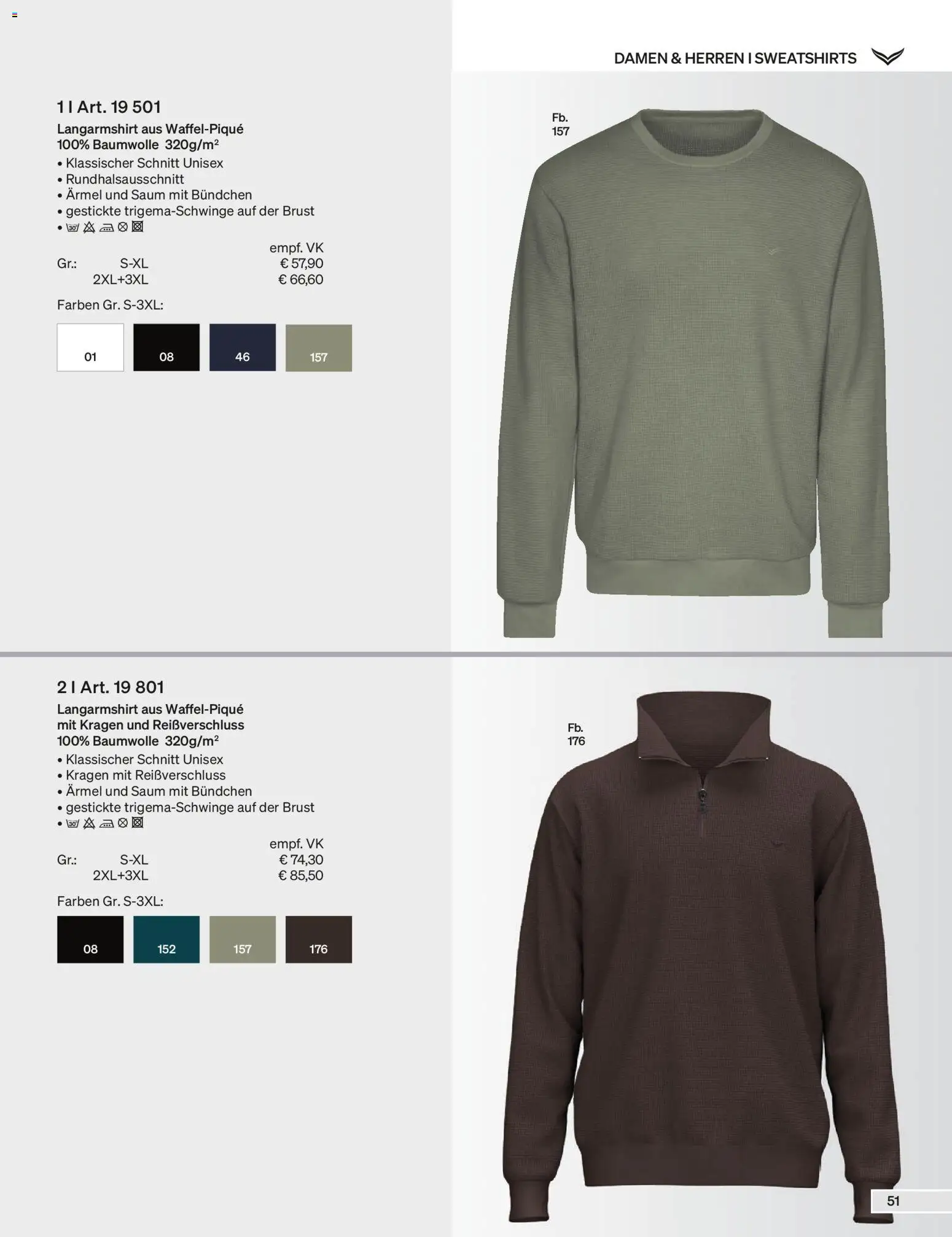 Trigema Prospekt – gültig ab 01.09.2026 | Seite: 52 | Produkte: Langarmshirt