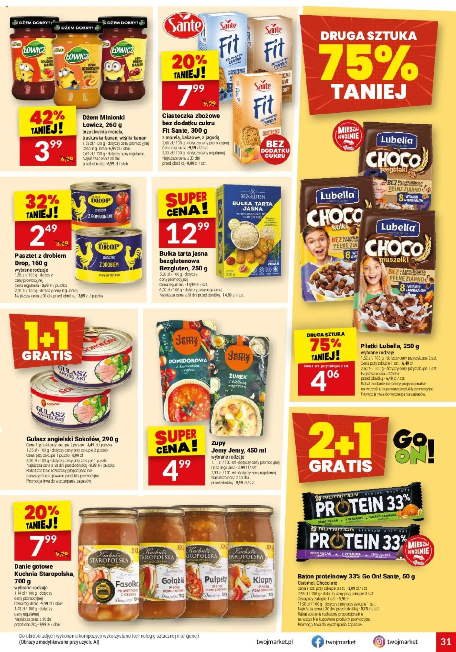 Twój Market gazetka od 07.10.2026 | Strona: 31 | Produkty: Gołąbki, Pasztet, Zurek, Baton