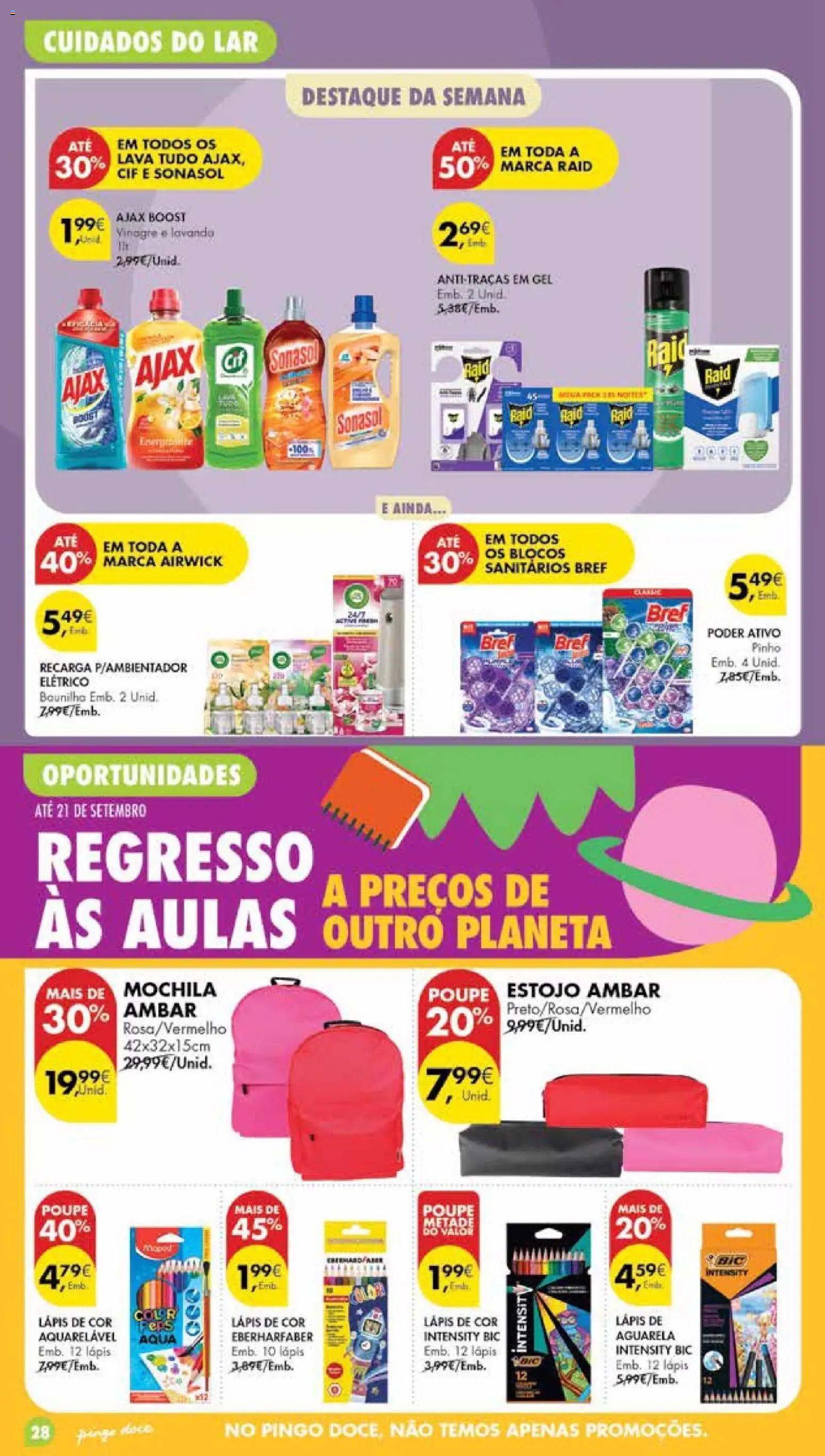Pingo Doce Poupe Esta Semana Madeira │ válido de 04/08/2026 | Página: 28 | Produtos: Mochila, Vinagre