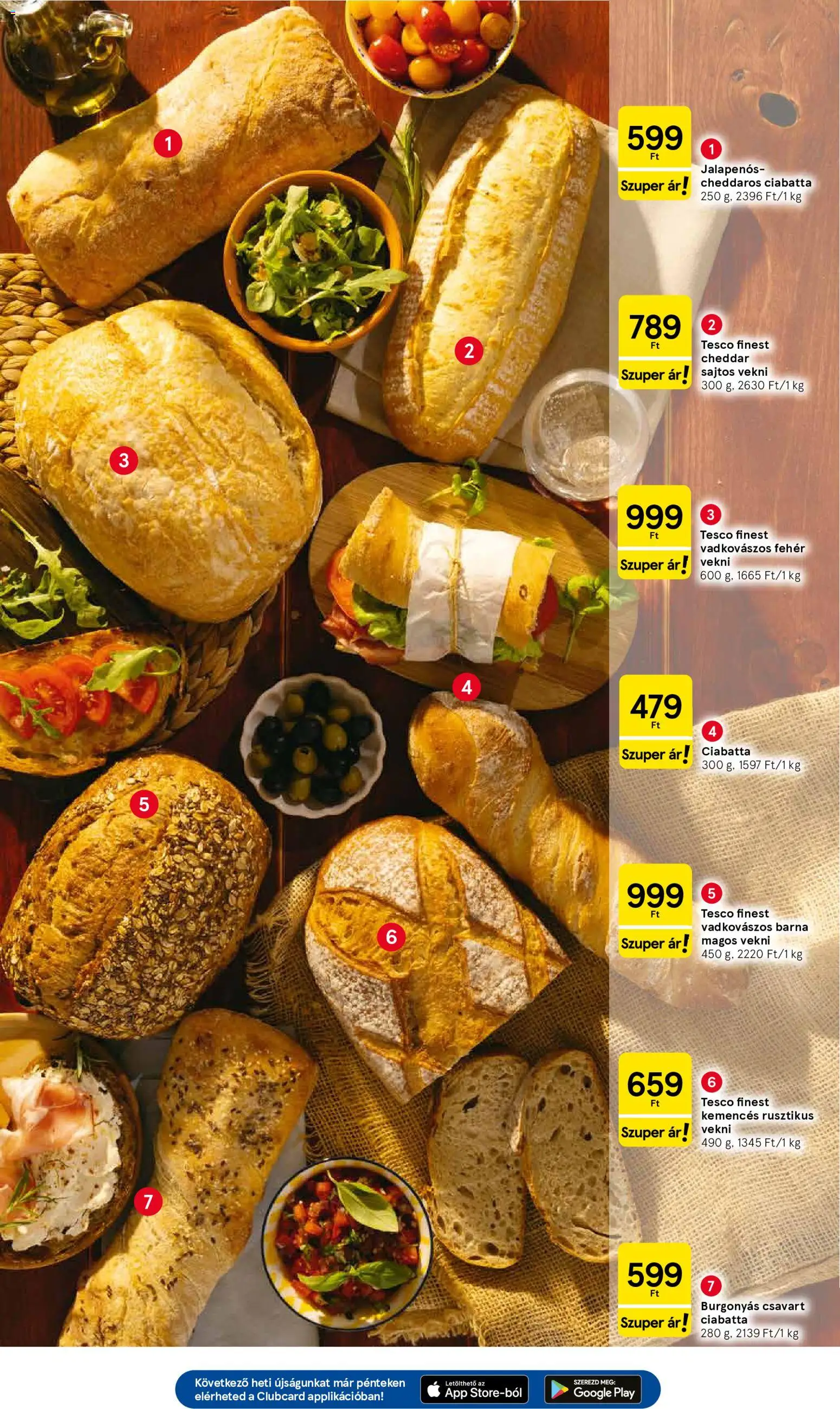 Tesco akciós ujság - amely érvényes a következő dátumtól: 11.06.2026 | Oldal: 9 | Termékek: Jalapenos, Ciabatta, Cheddar