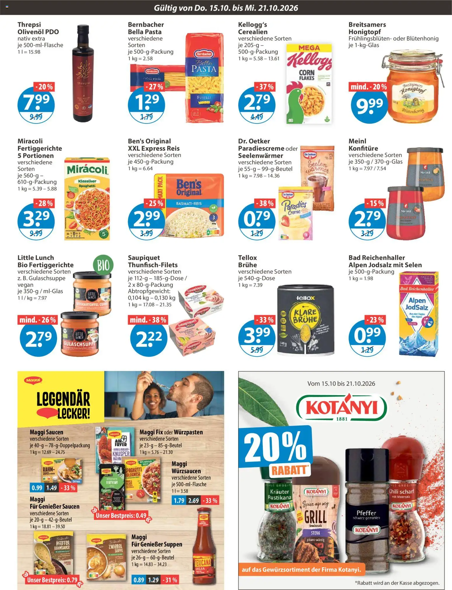 V-Markt Angebote – gültig ab 15.10.2026 | Seite: 7 | Produkte: Olivenol, Fertiggerichte, Reis, Steak