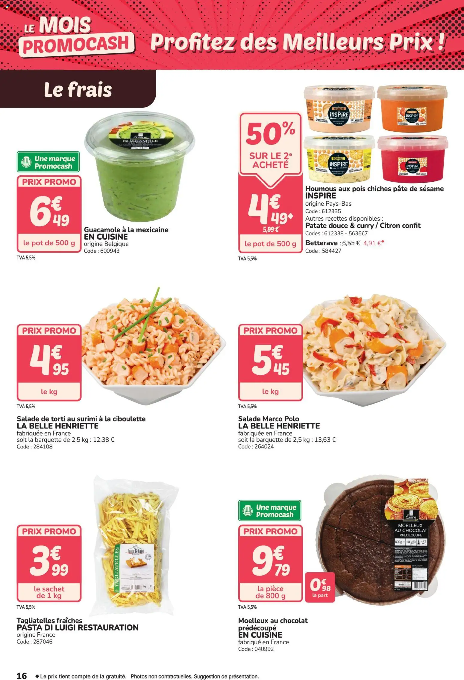 {H1} | Page: 16 | Produits: Polo, Salade Marco Polo, Curry, Pois
