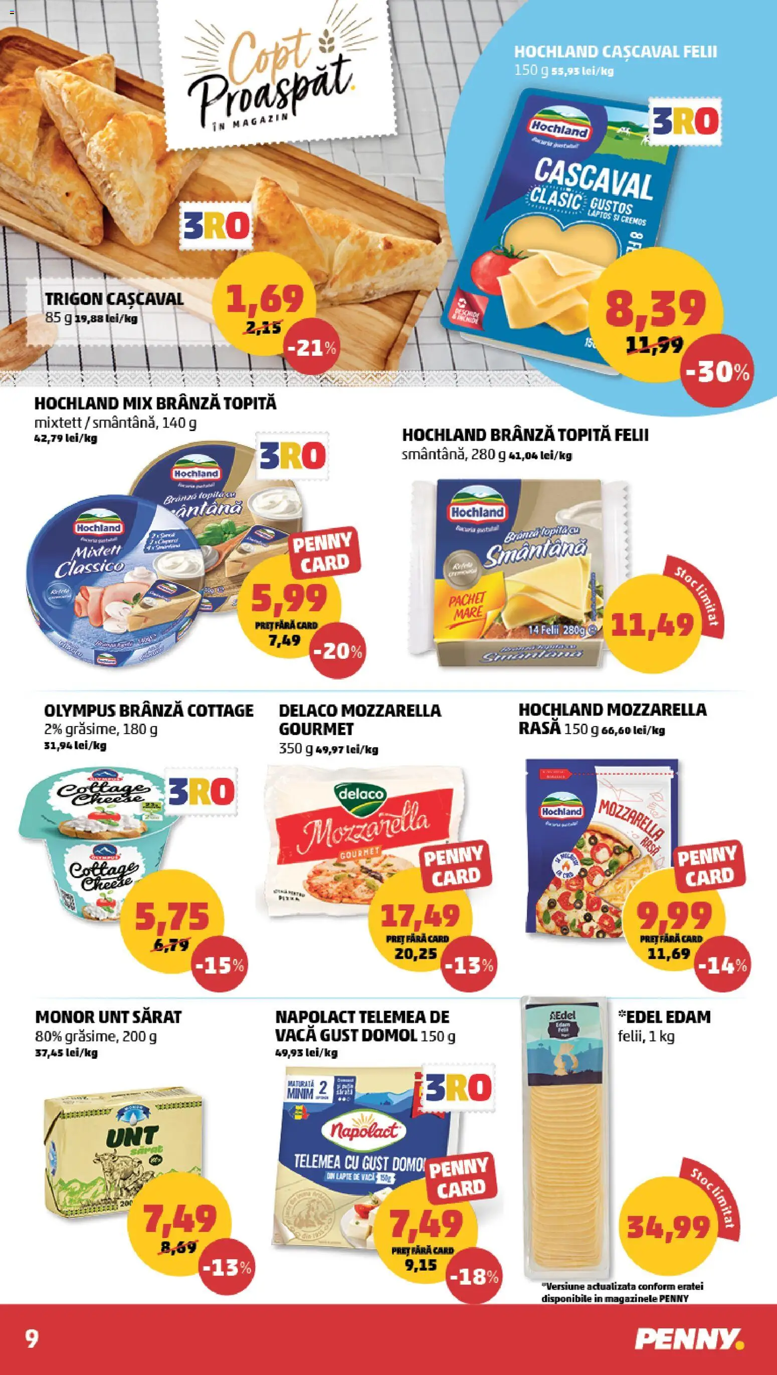 Noul catalog PENNY – valabil de la 15.04.2026 | Pagină: 9 | Produse: Light Kedi Konservesi, Cașcaval, Lapte, Smântână