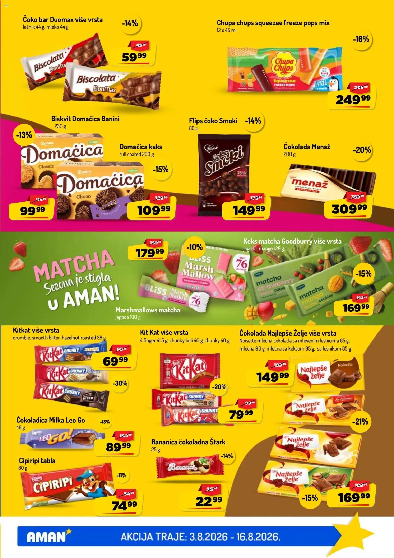 Aman katalog - važi od 03.08.2026 | Strana: 31 | Proizvode: Milka, Mango, Domaćica, Čokolada