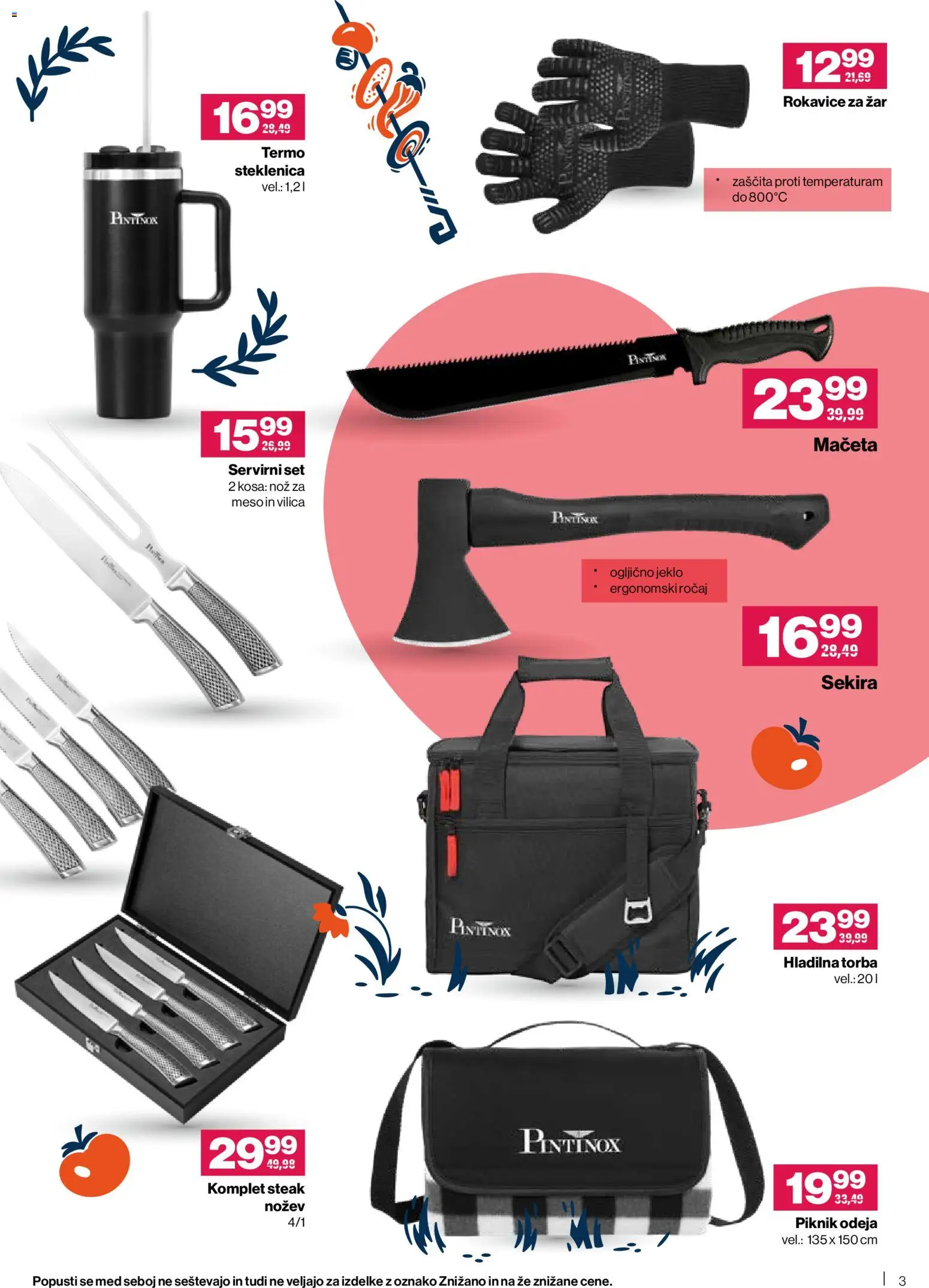 Novi Mercator katalog ponudbe – veljaven od 13.05.2026 | Stran: 3 | Izdelki: Steklenica, Torba, Vilica, Nož