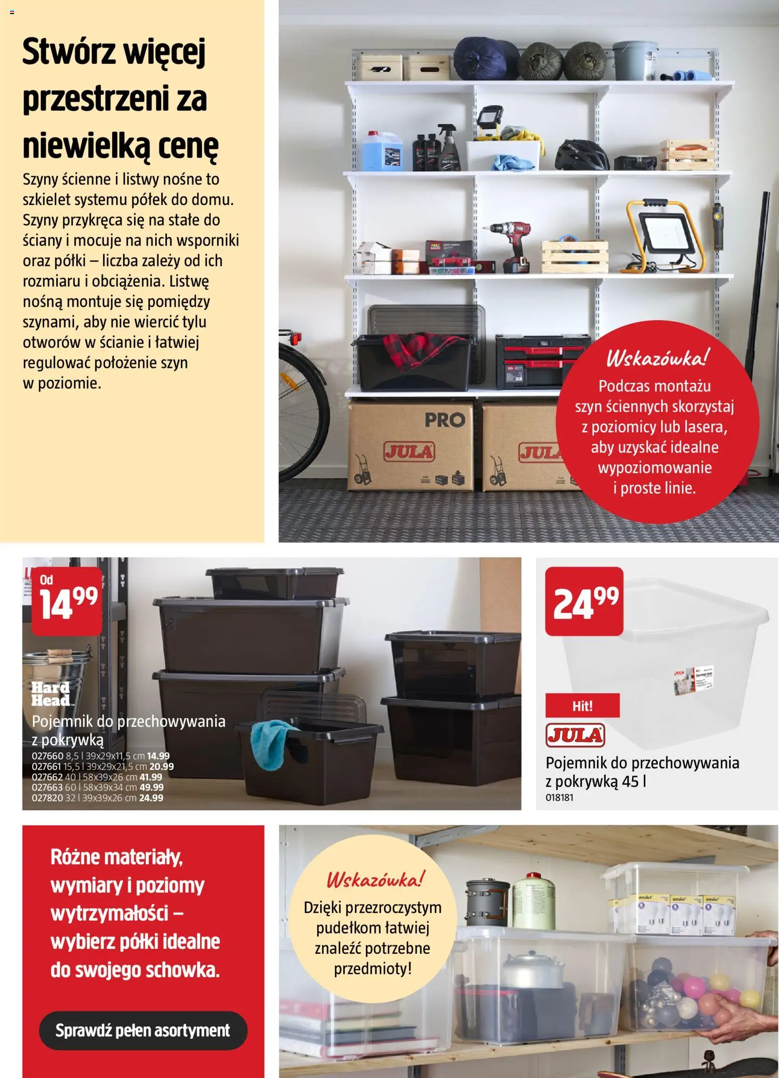 Jula gazetka - Rozpocznij jesienne majsterkowanie od 10.09.2026 | Strona: 18 | Produkty: Pojemnik do przechowywania
